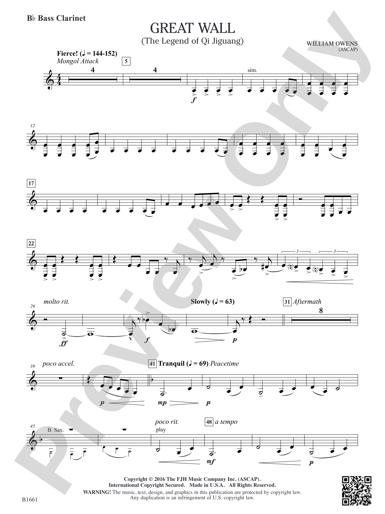 Great Wall: B-flat Bass Clarinet