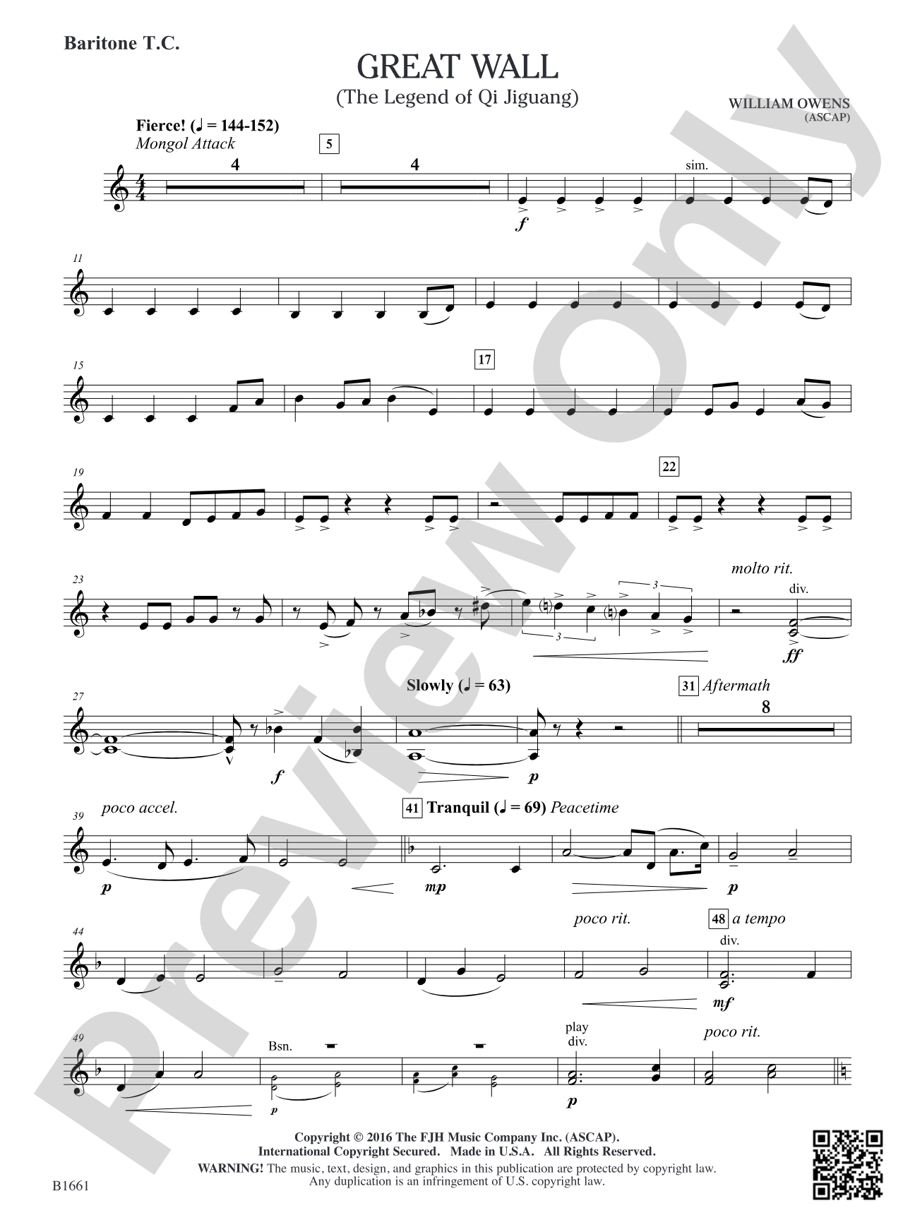 Great Wall: Baritone T.C.
