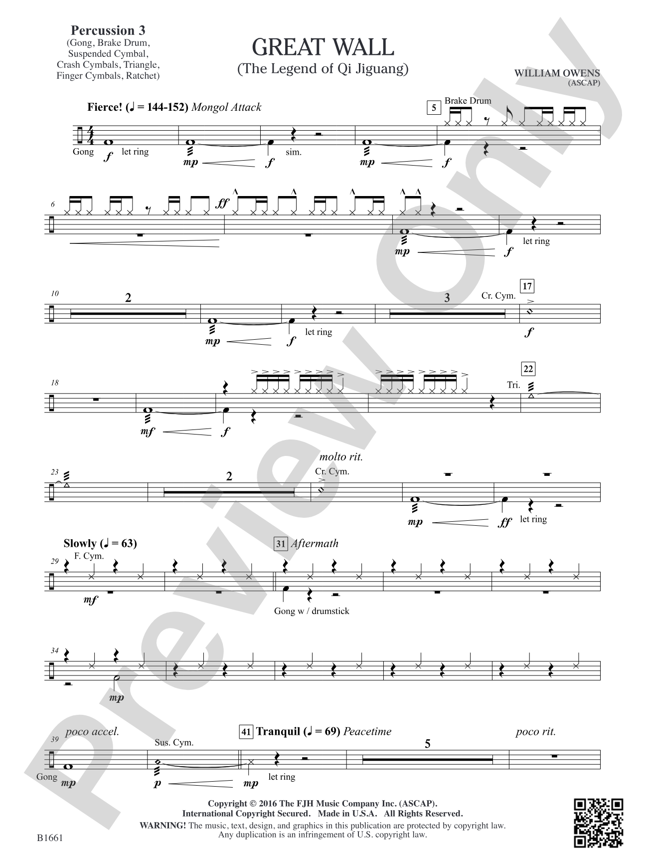 Great Wall: Percussion 3