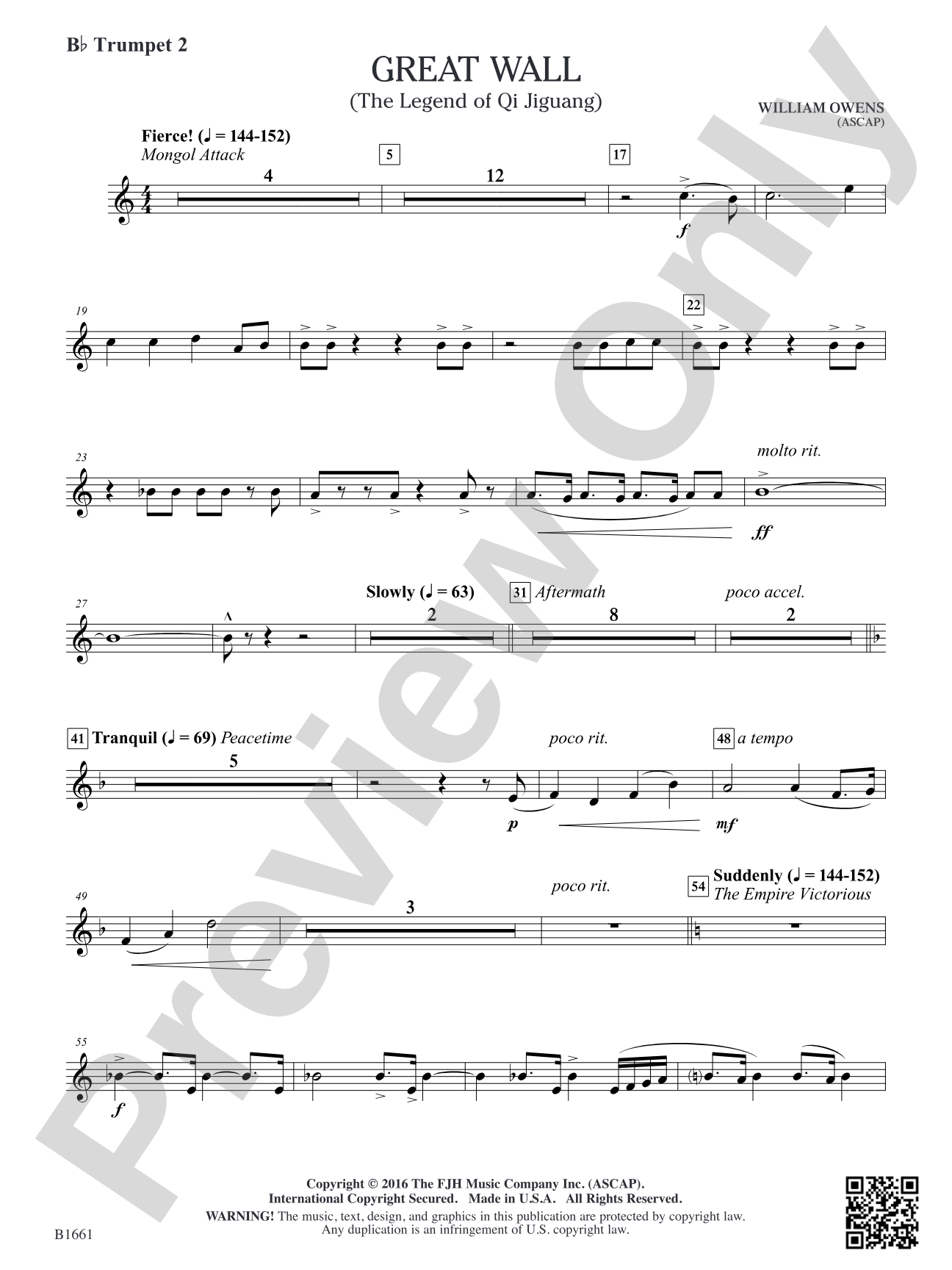 Great Wall: B-flat Trumpet 2