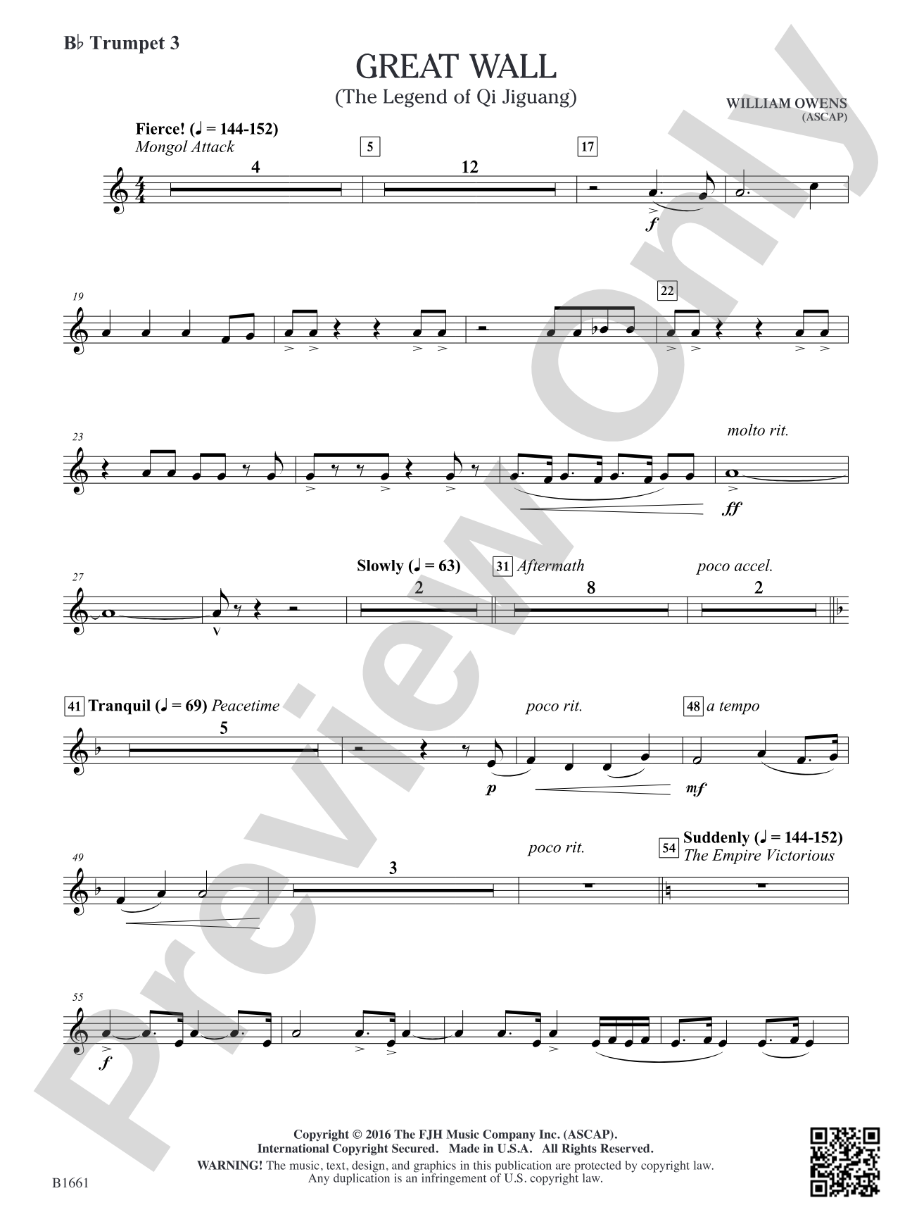 Great Wall: B-flat Trumpet 3