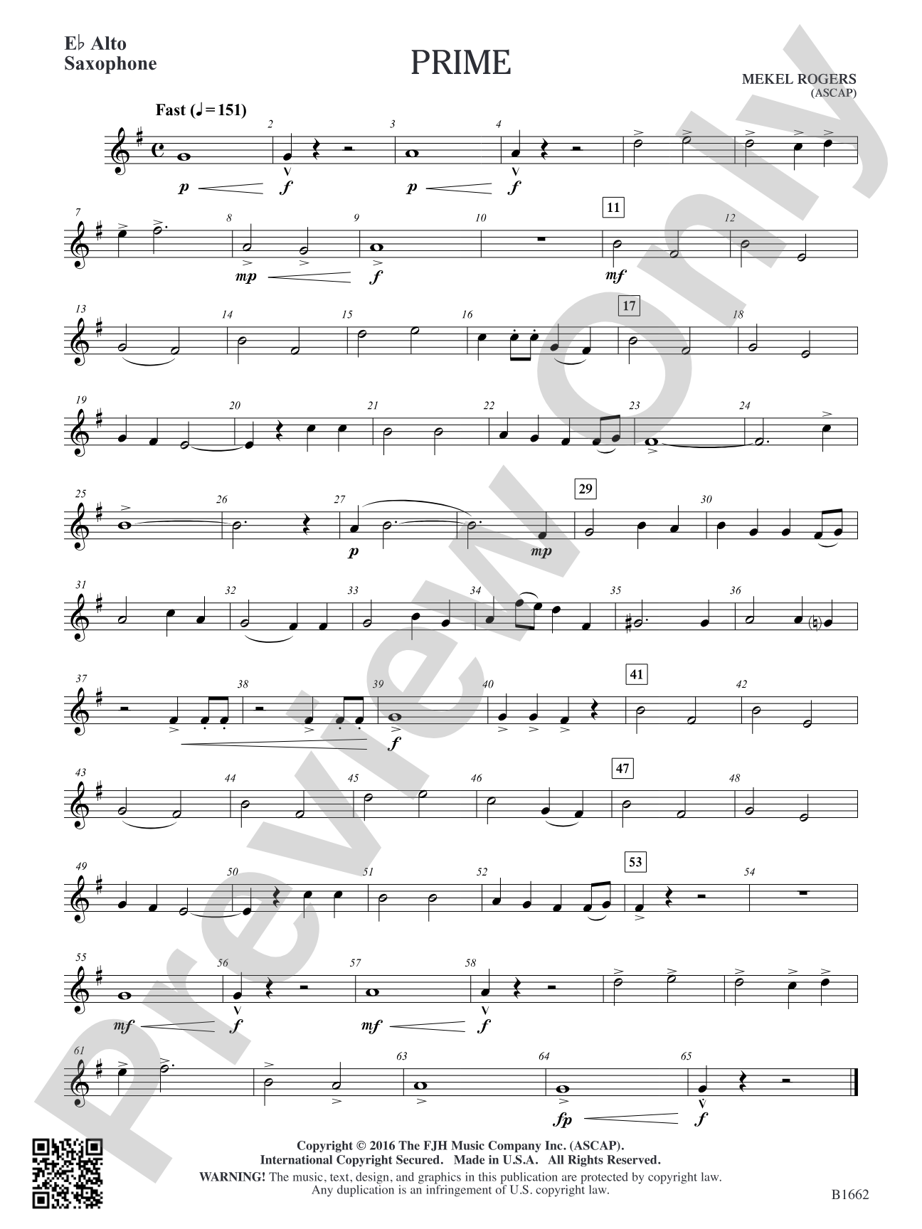 Prime: E-flat Alto Saxophone