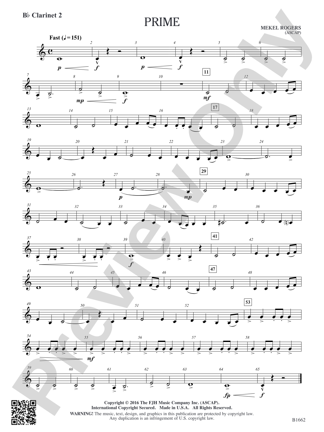 Prime: B-flat Clarinet 2