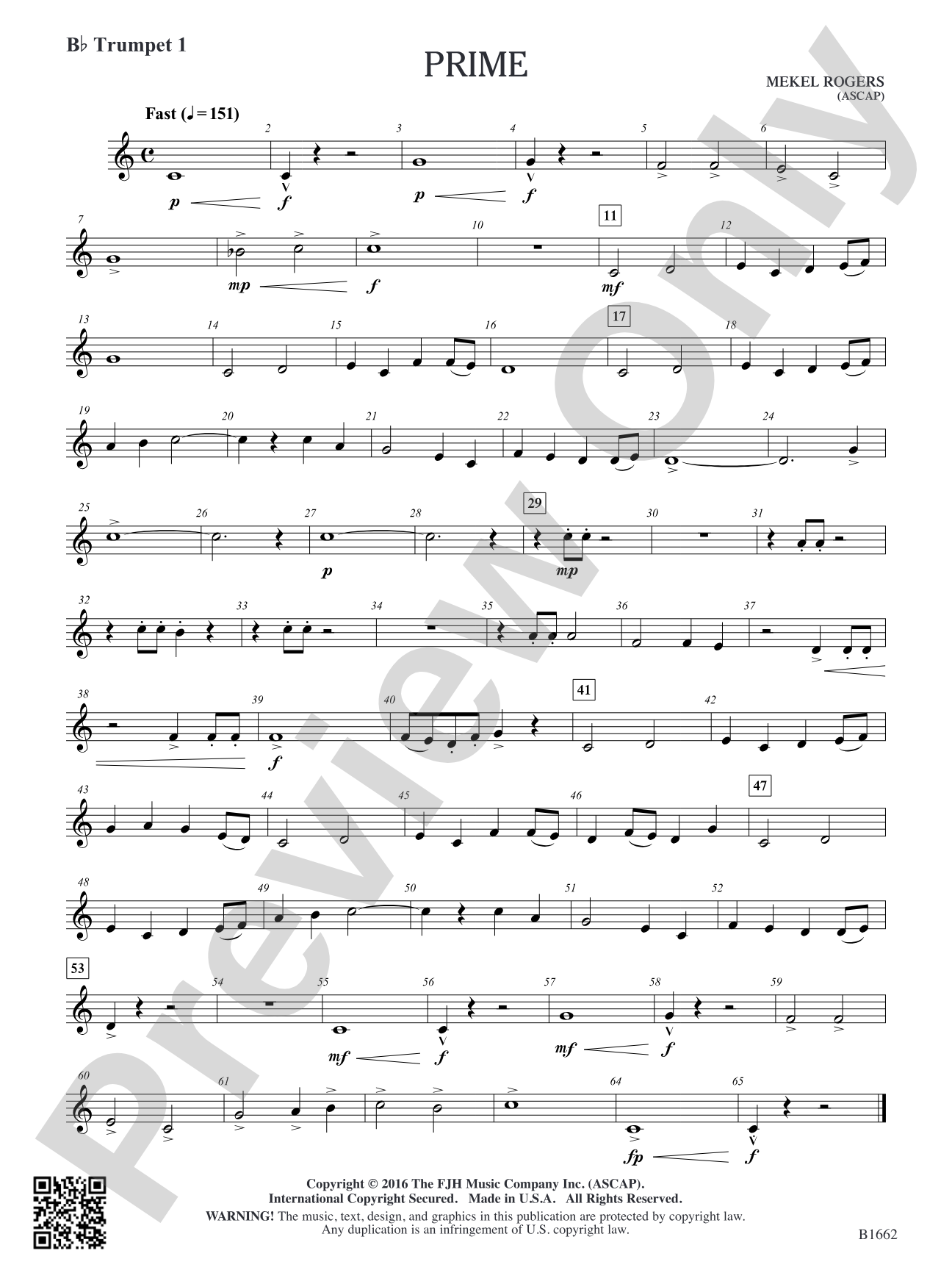 Prime: B-flat Trumpet 1