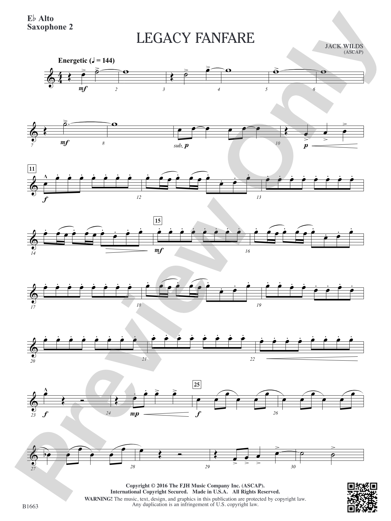 Legacy Fanfare: E-flat Alto Saxophone 2