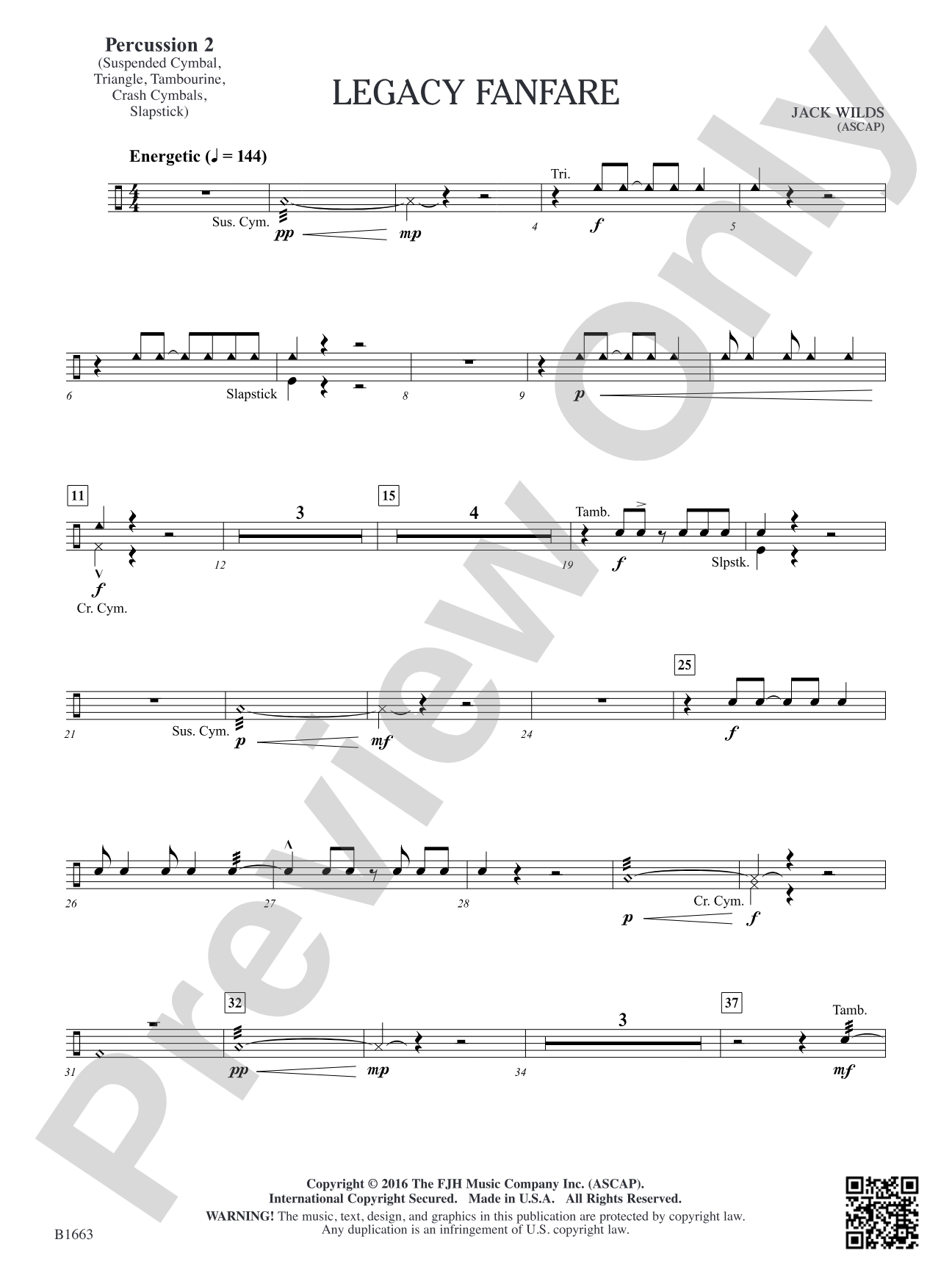 Legacy Fanfare: Percussion 2