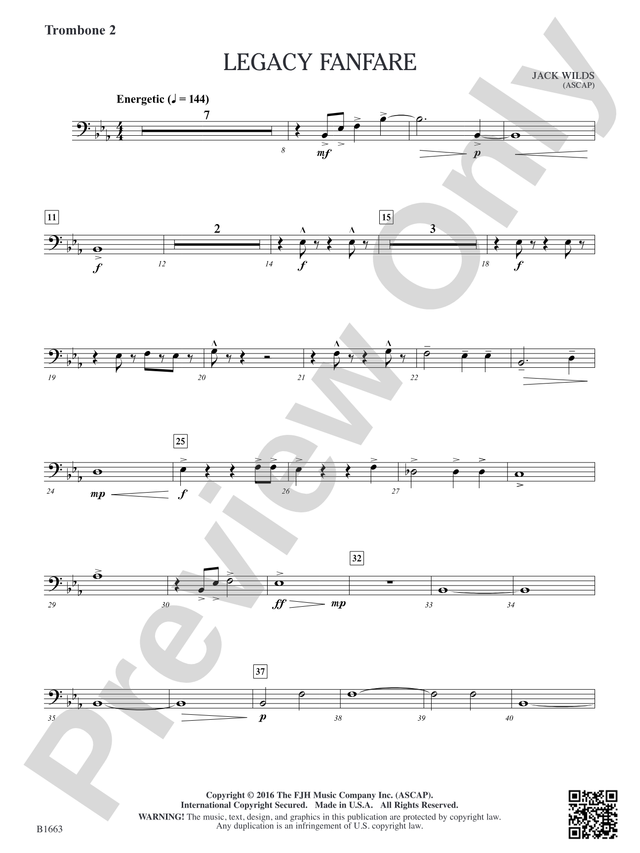 Legacy Fanfare: Trombone 2