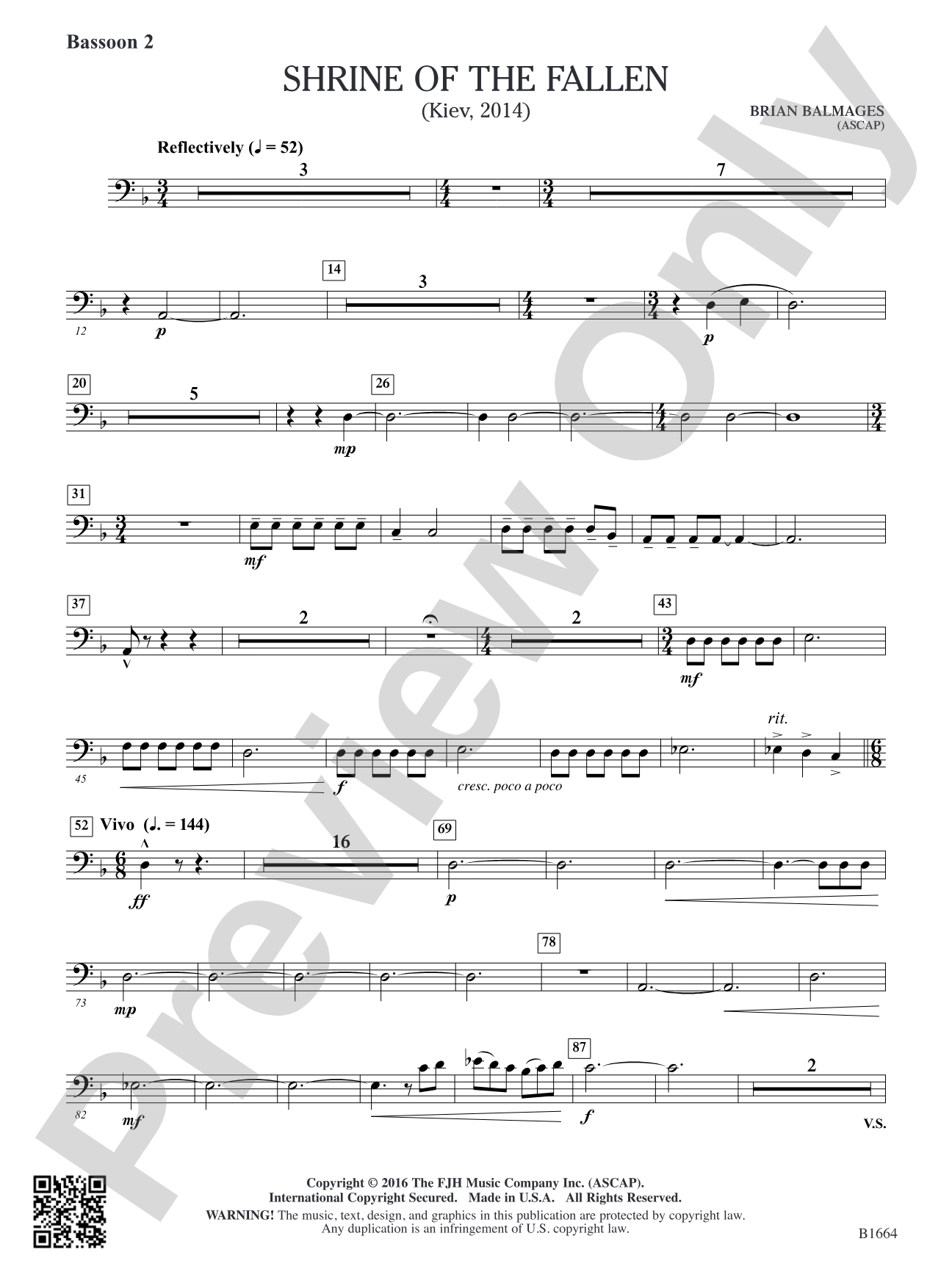 Shrine of the Fallen: Bassoon 2