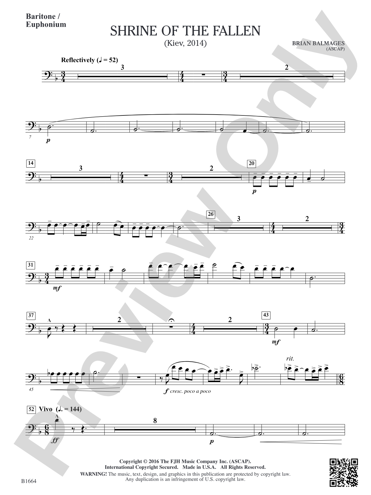 Shrine of the Fallen: Baritone / Euphonium