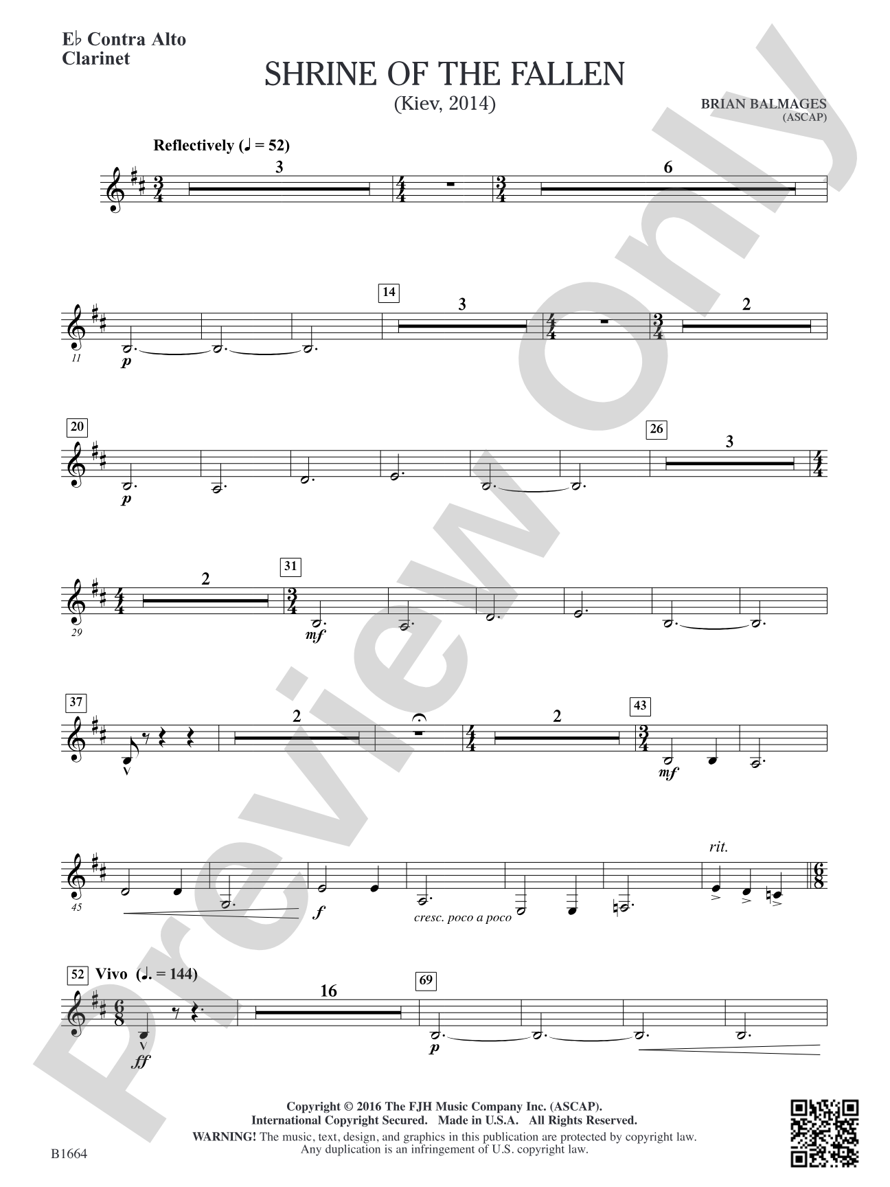 Shrine of the Fallen: E-flat Contra Alto Clarinet