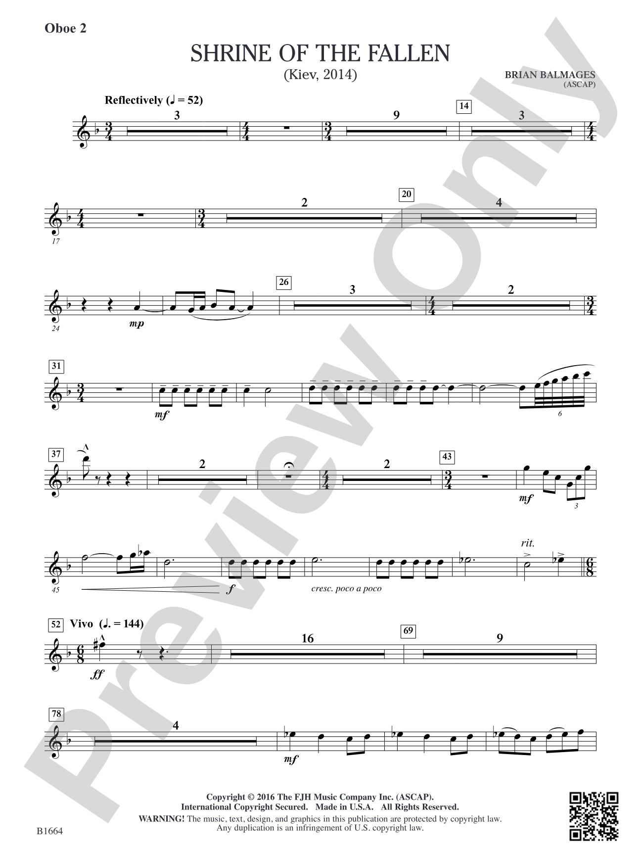 Shrine of the Fallen: Oboe 2