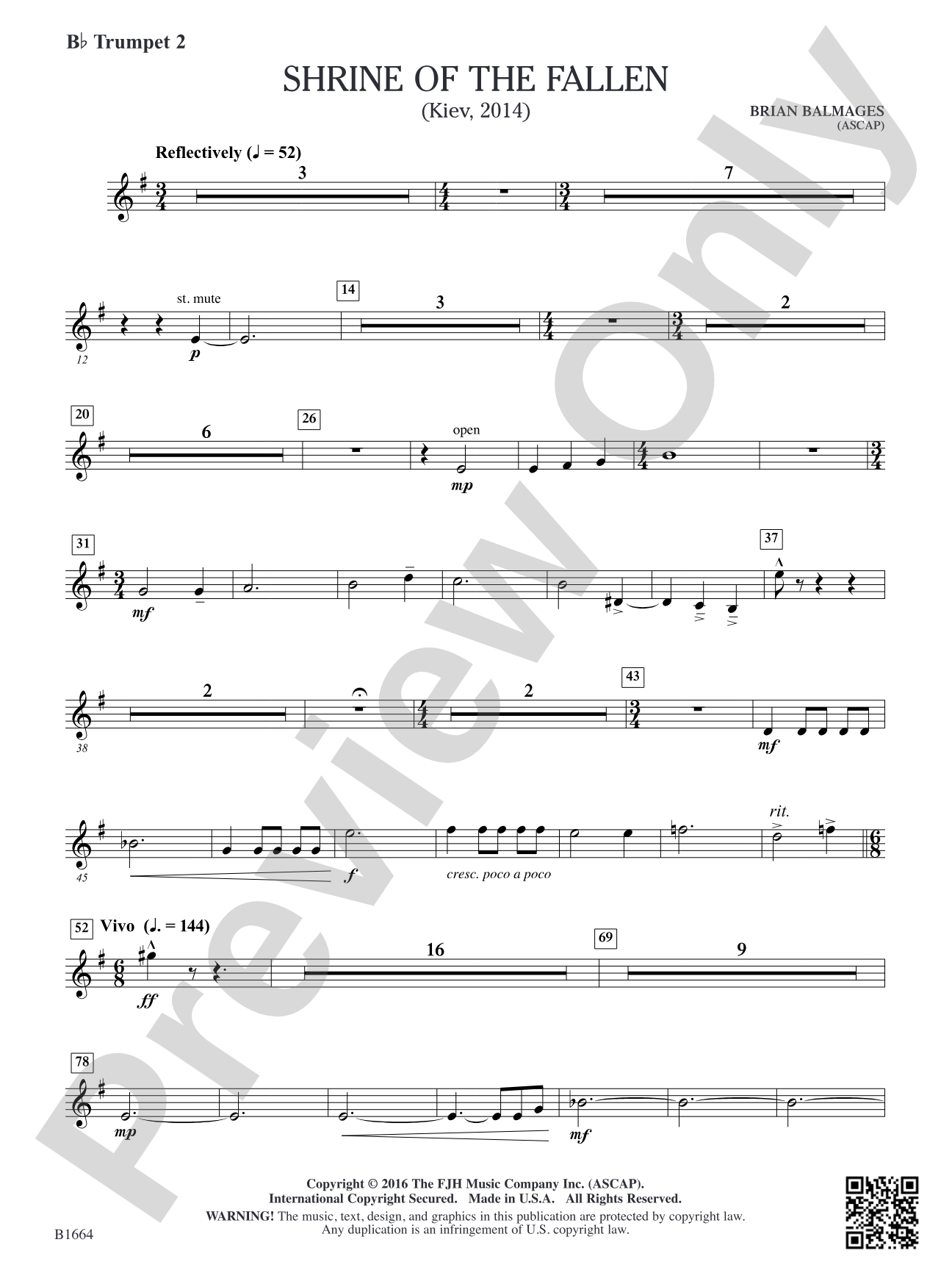 Shrine of the Fallen: B-flat Trumpet 2