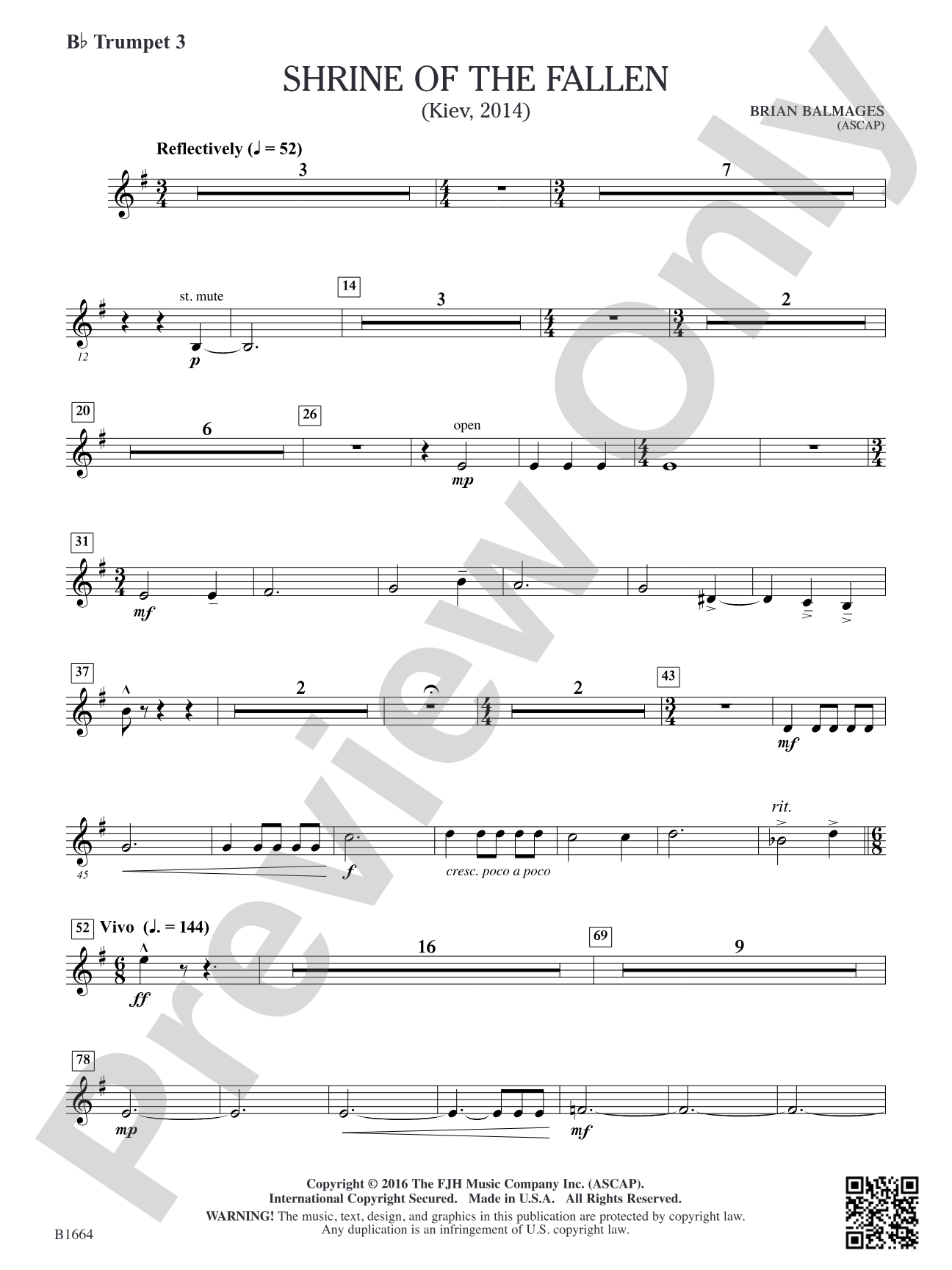 Shrine of the Fallen: B-flat Trumpet 3