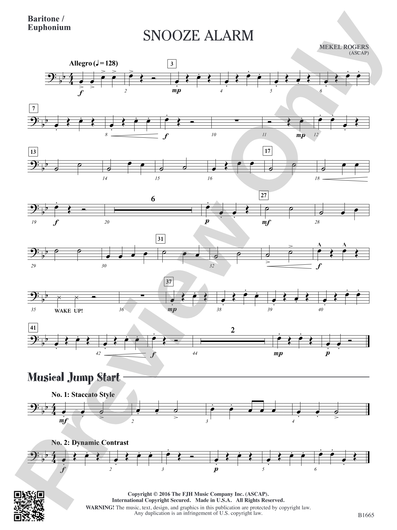 Snooze Alarm: Baritone / Euphonium