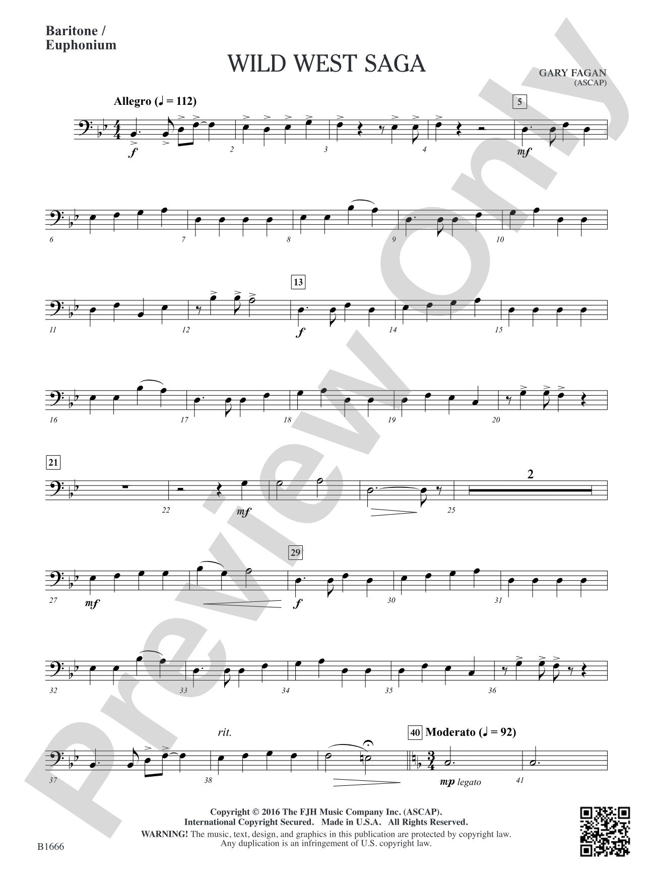 Wild West Saga: Baritone / Euphonium