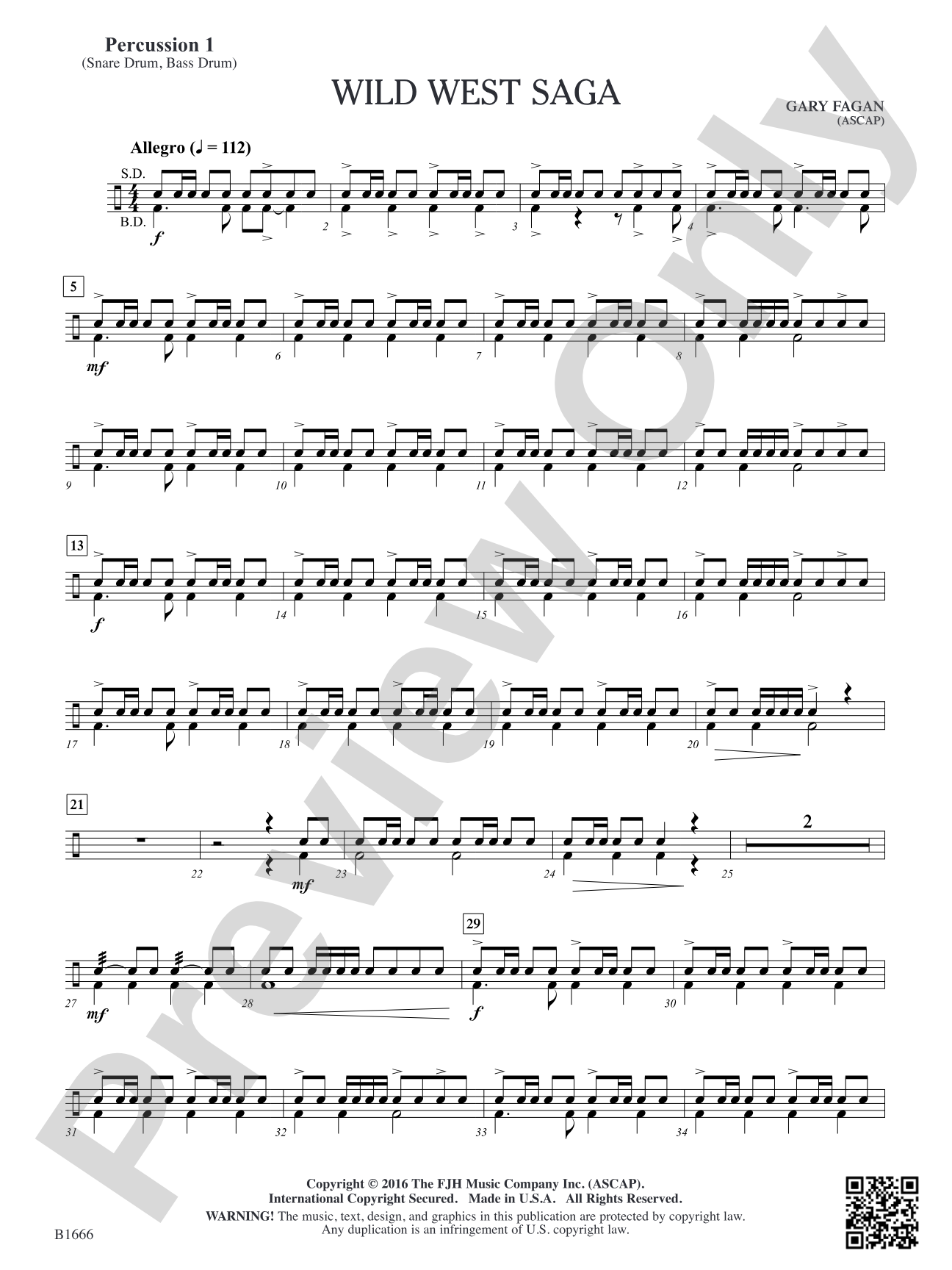 Wild West Saga: Percussion 1