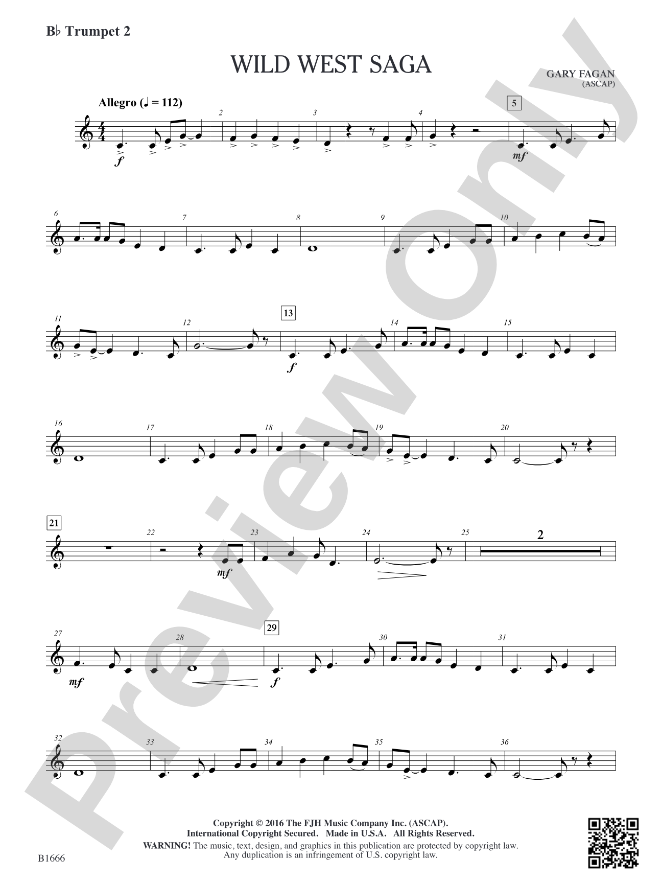 Wild West Saga: B-flat Trumpet 2
