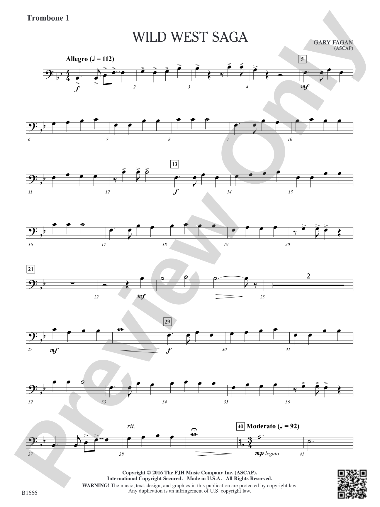 Wild West Saga: Trombone 1