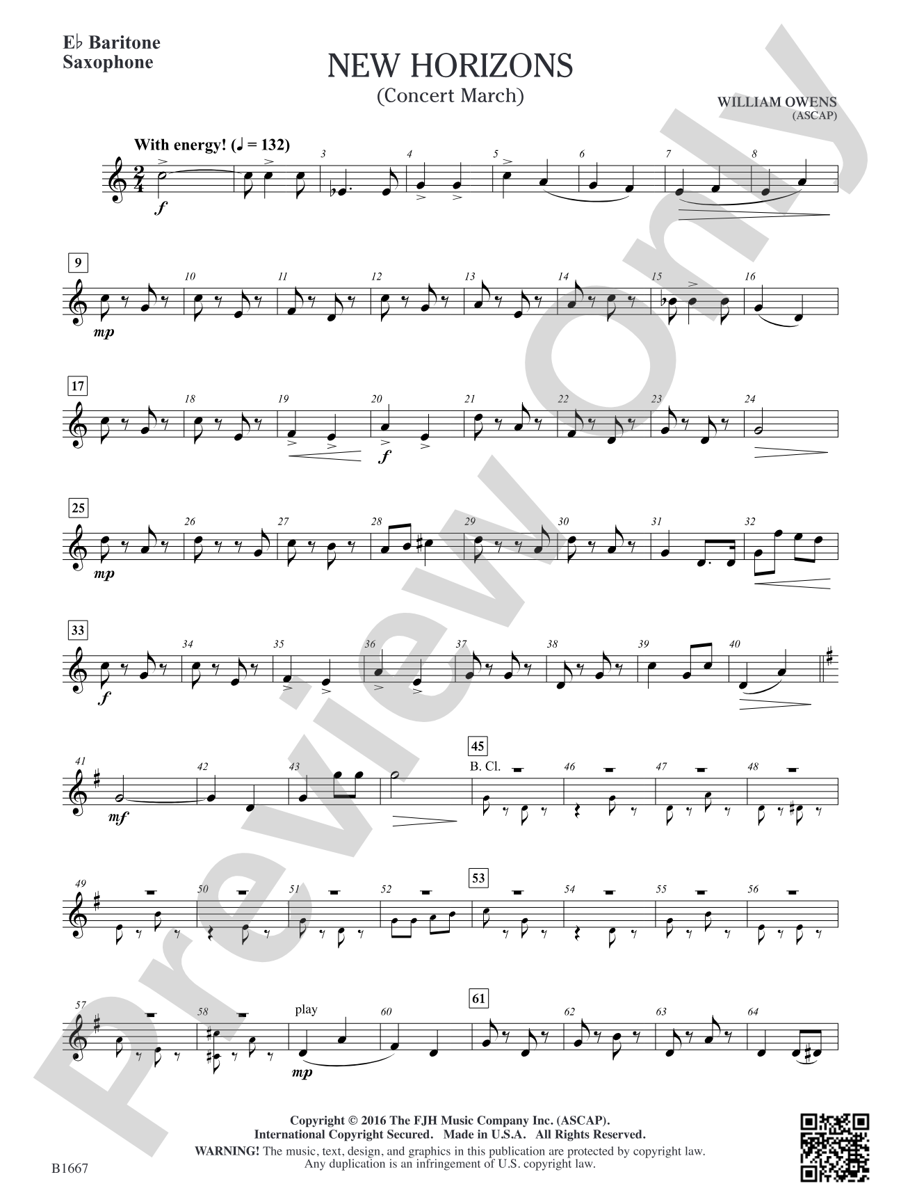 New Horizons: E-flat Baritone Saxophone