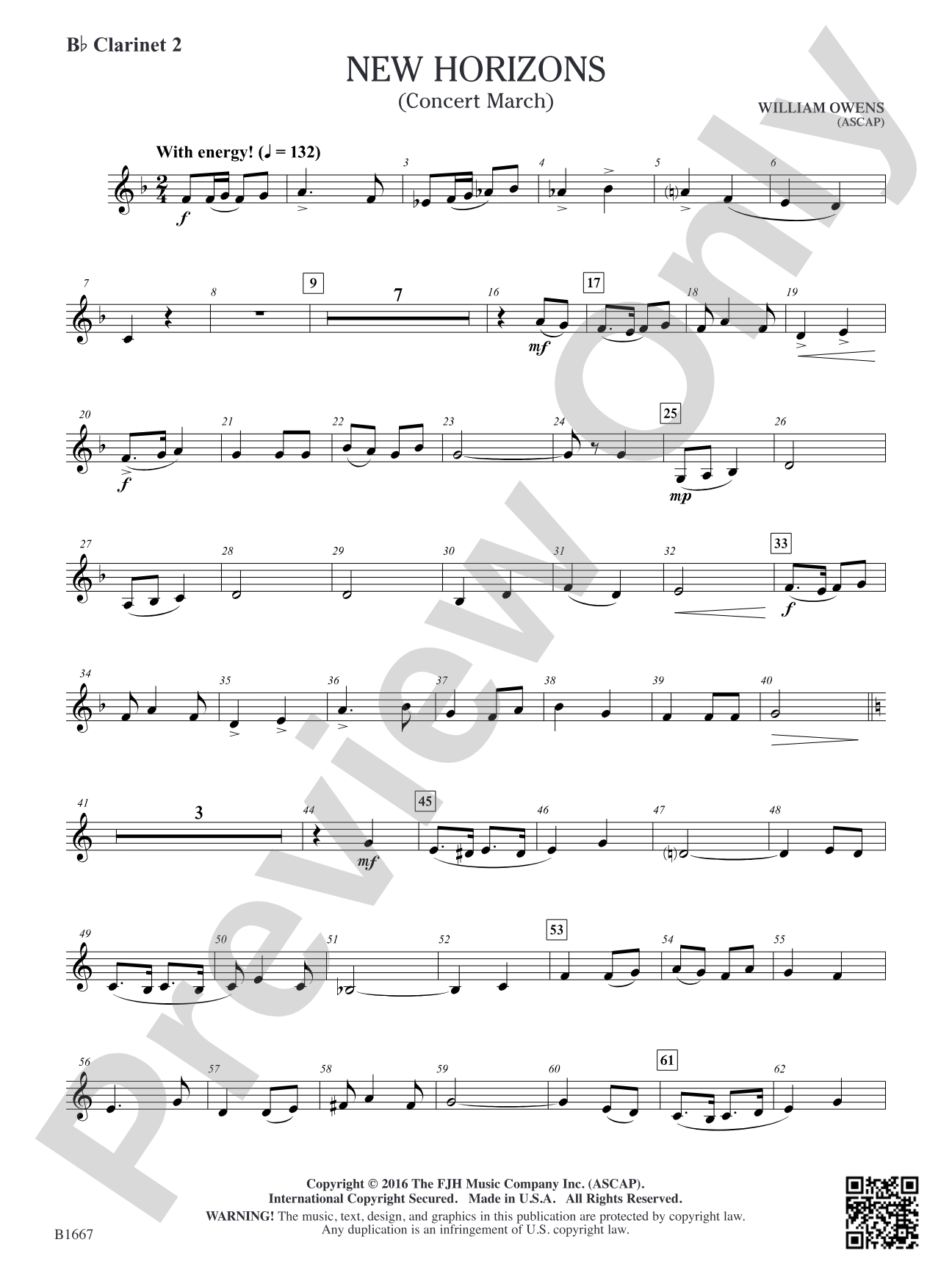 New Horizons: B-flat Clarinet 2