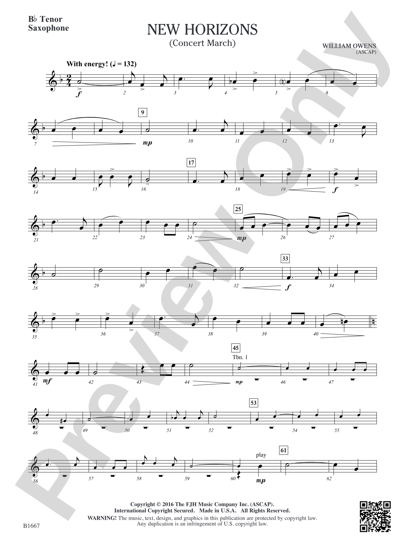 New Horizons: B-flat Tenor Saxophone