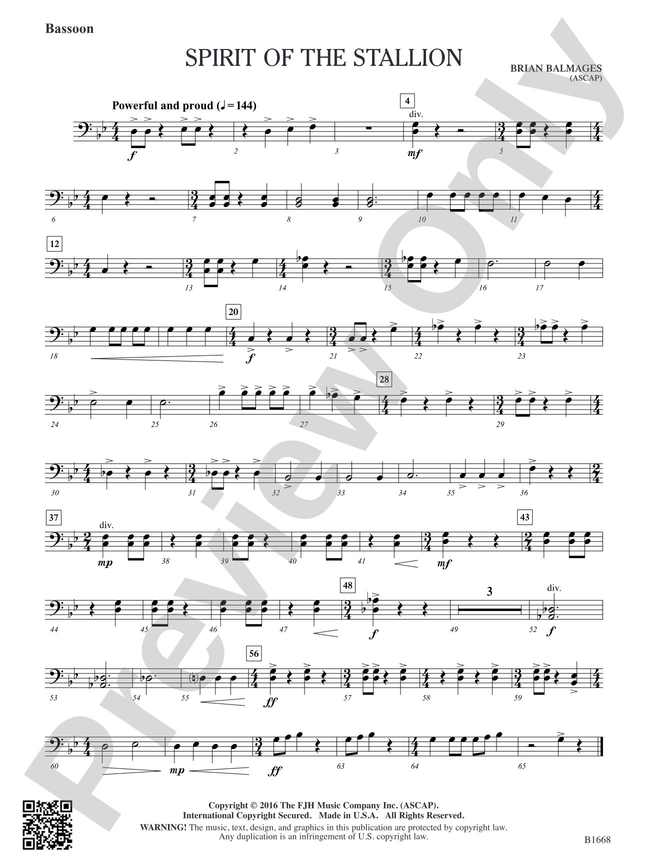 Spirit of the Stallion: Bassoon