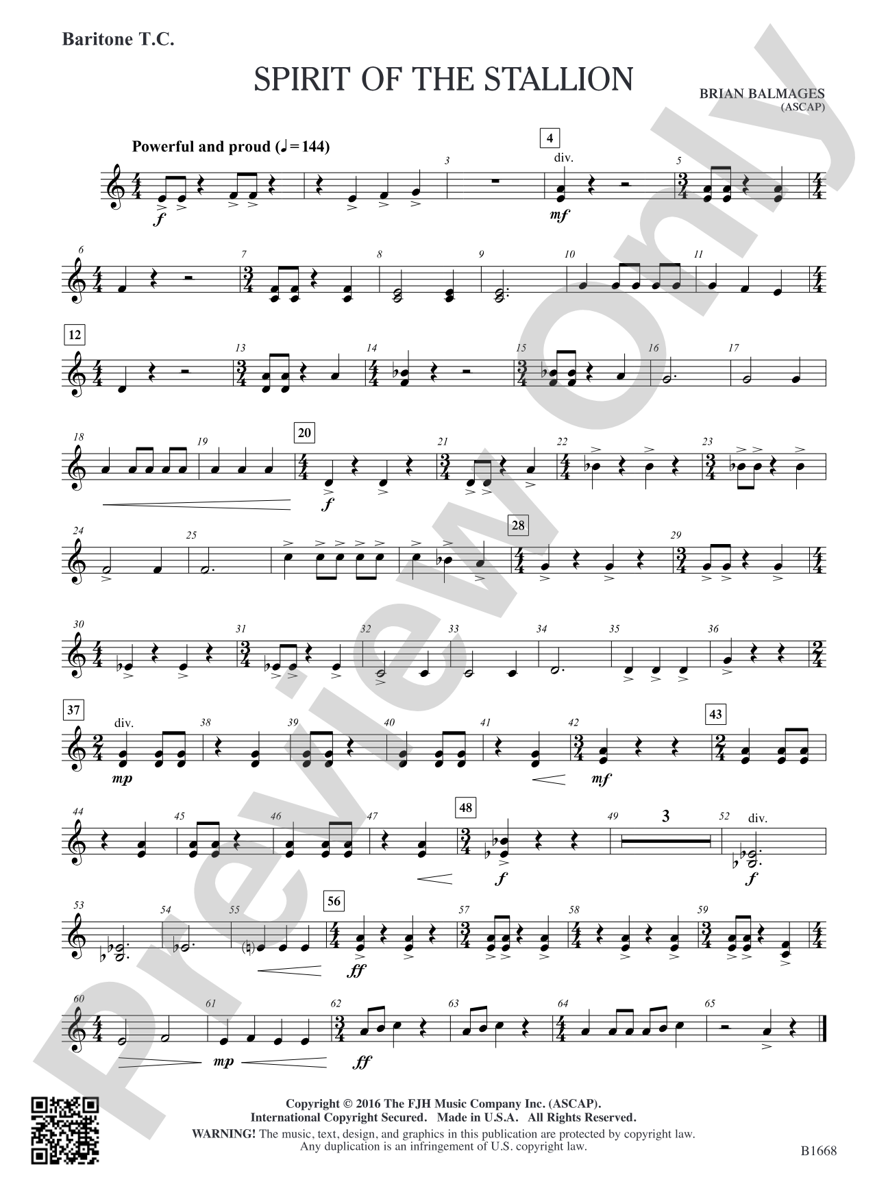 Spirit of the Stallion: Baritone T.C.