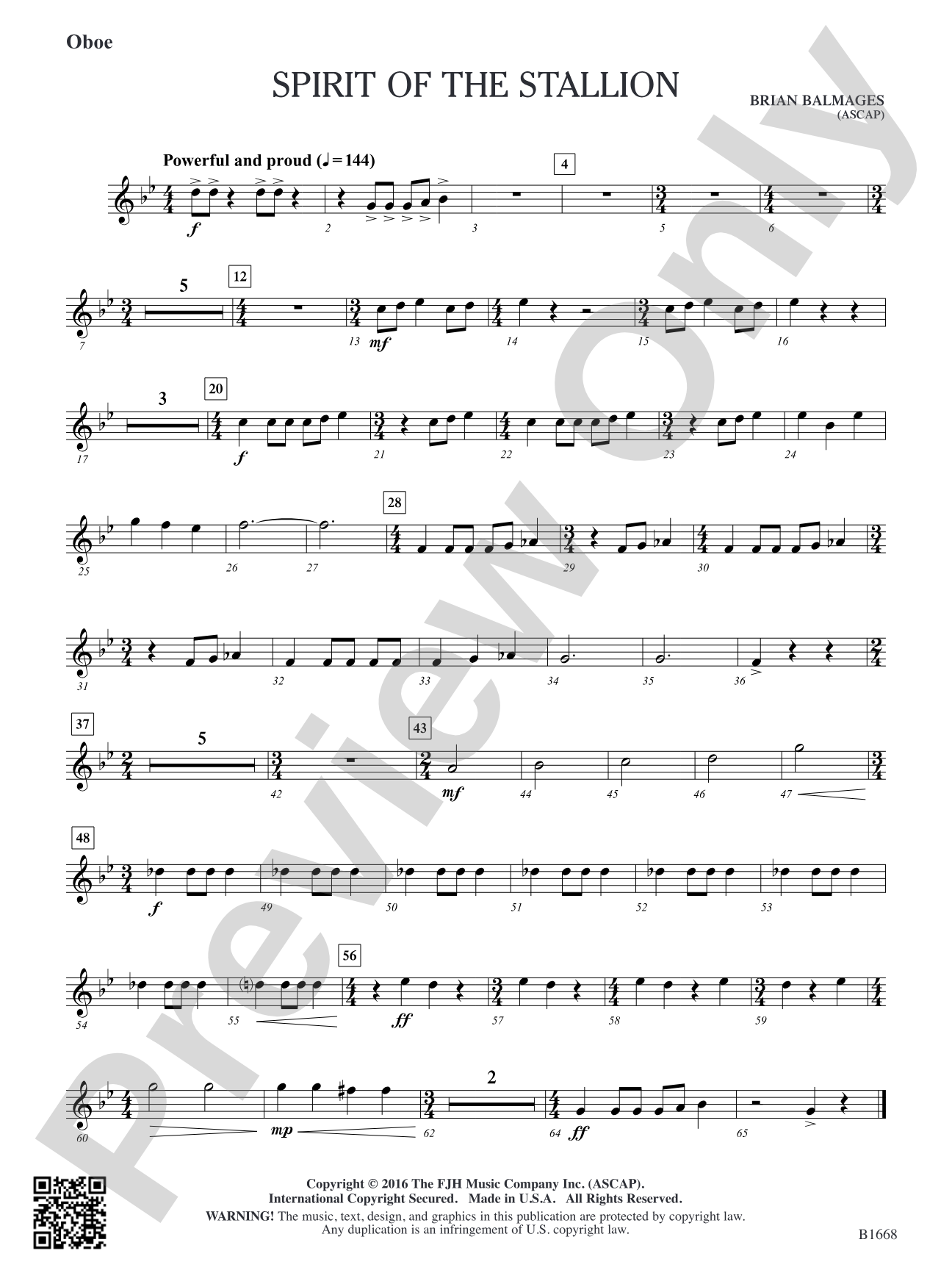 Spirit of the Stallion: Oboe