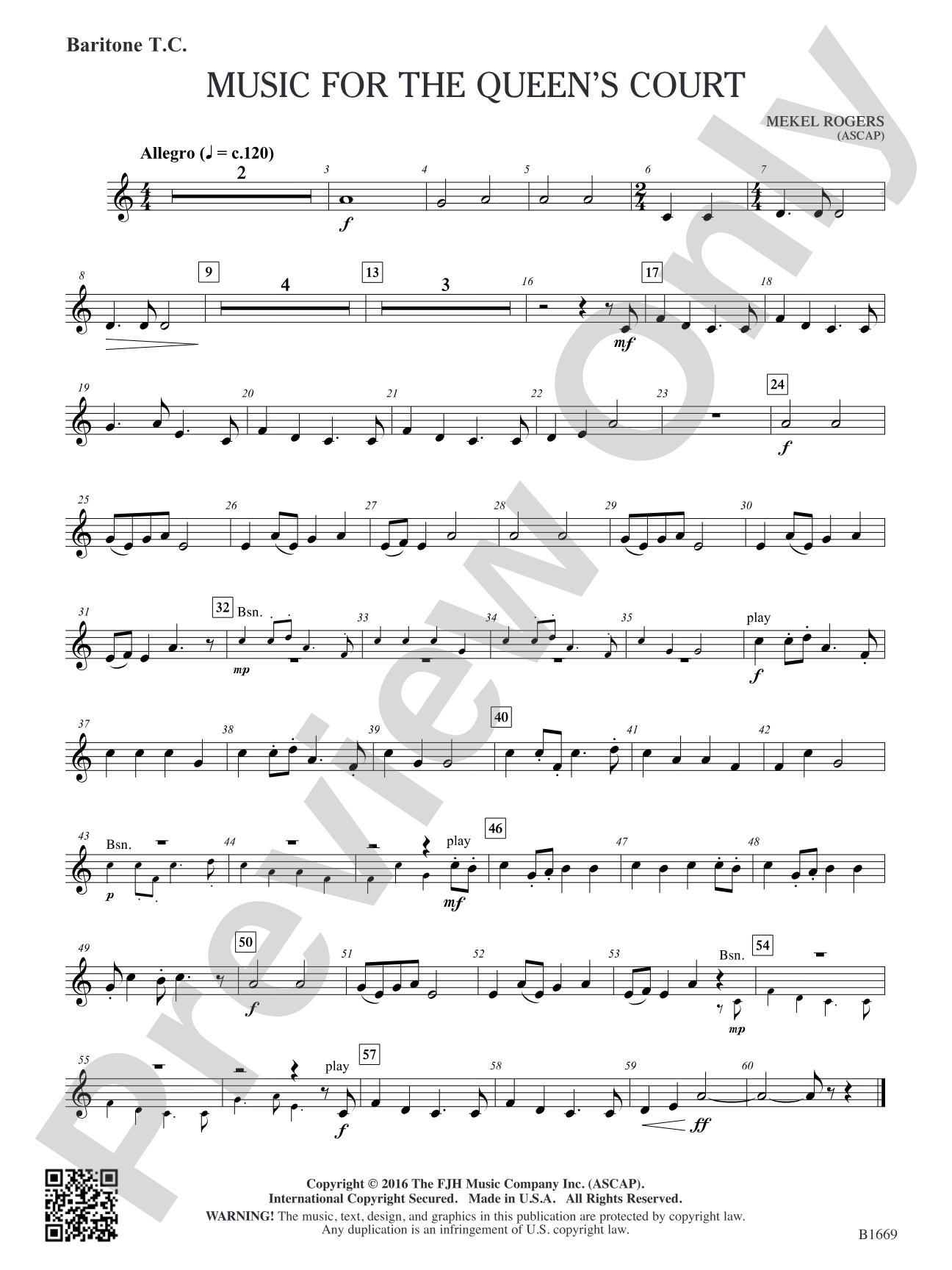 Music for the Queen's Court: Baritone T.C.