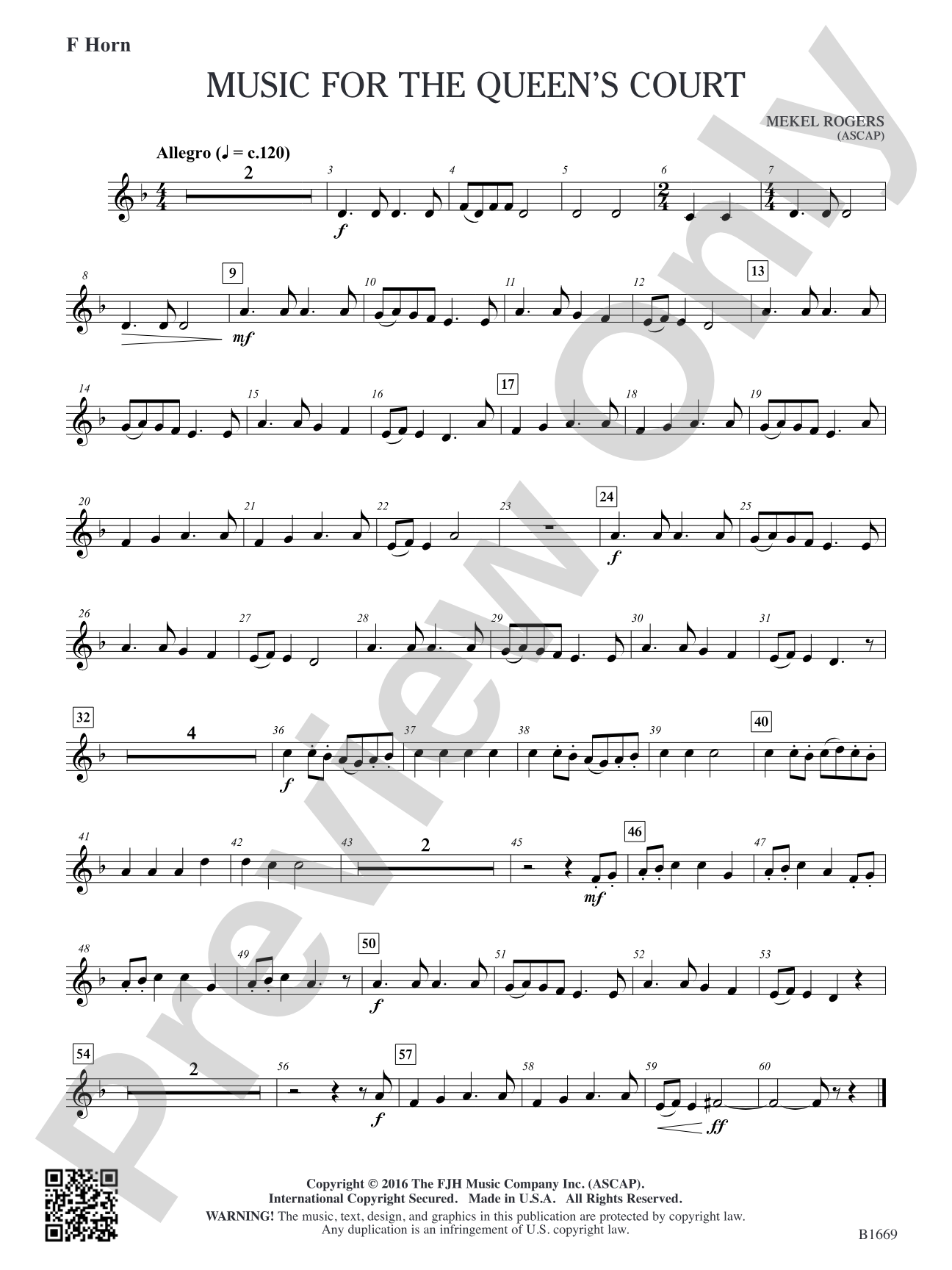 Music for the Queen's Court: F Horn