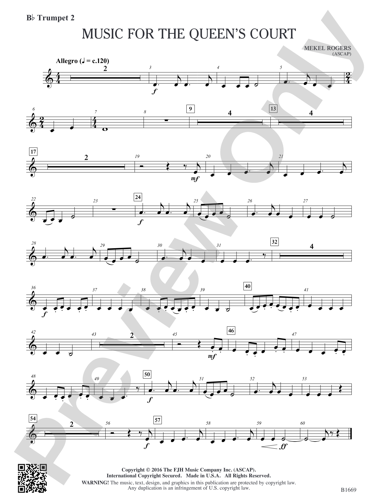 Music for the Queen's Court: B-flat Trumpet 2
