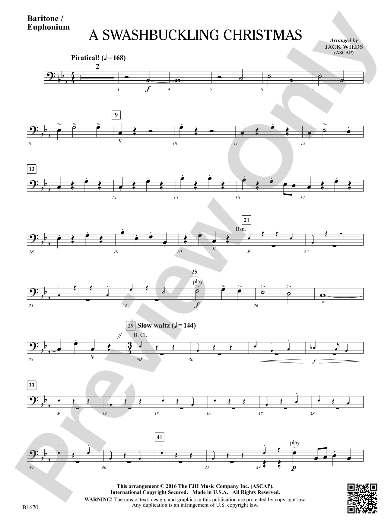 A Swashbuckling Christmas: Baritone / Euphonium