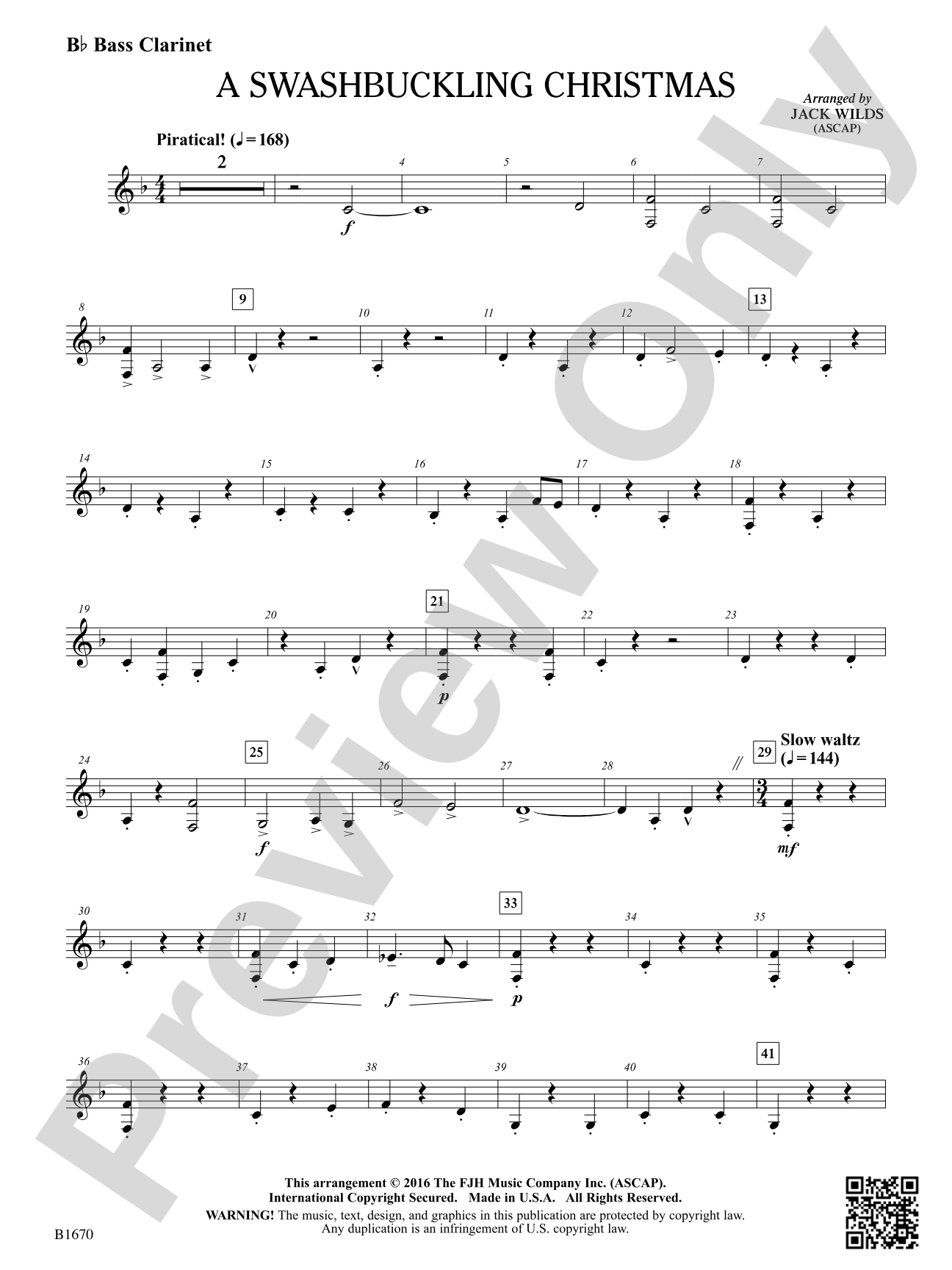 A Swashbuckling Christmas: B-flat Bass Clarinet