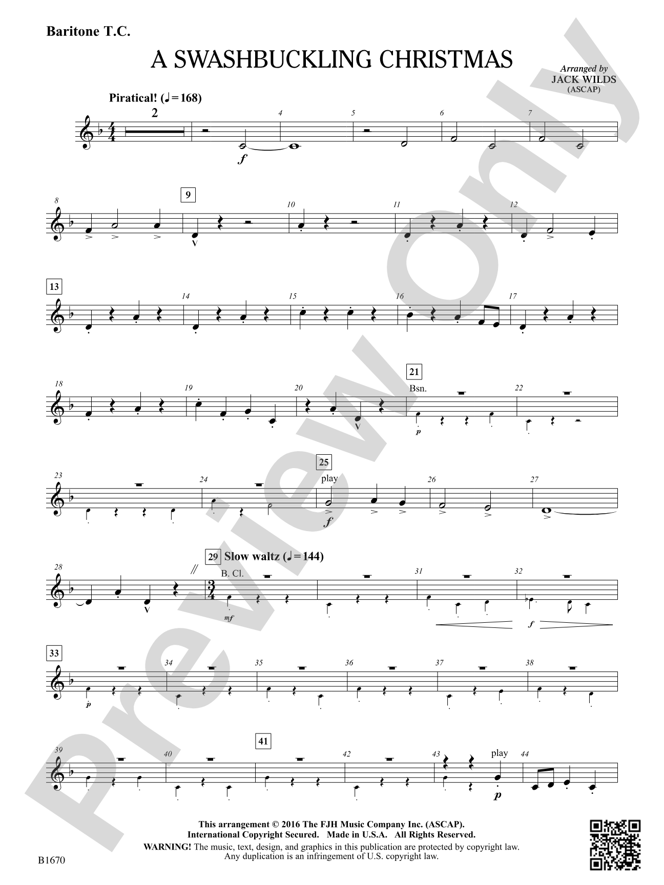 A Swashbuckling Christmas: Baritone T.C.