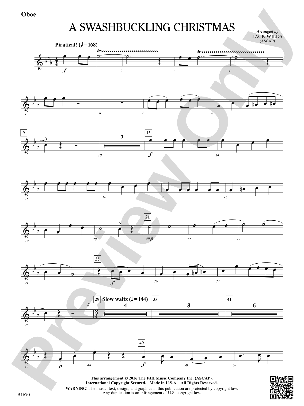 A Swashbuckling Christmas: Oboe