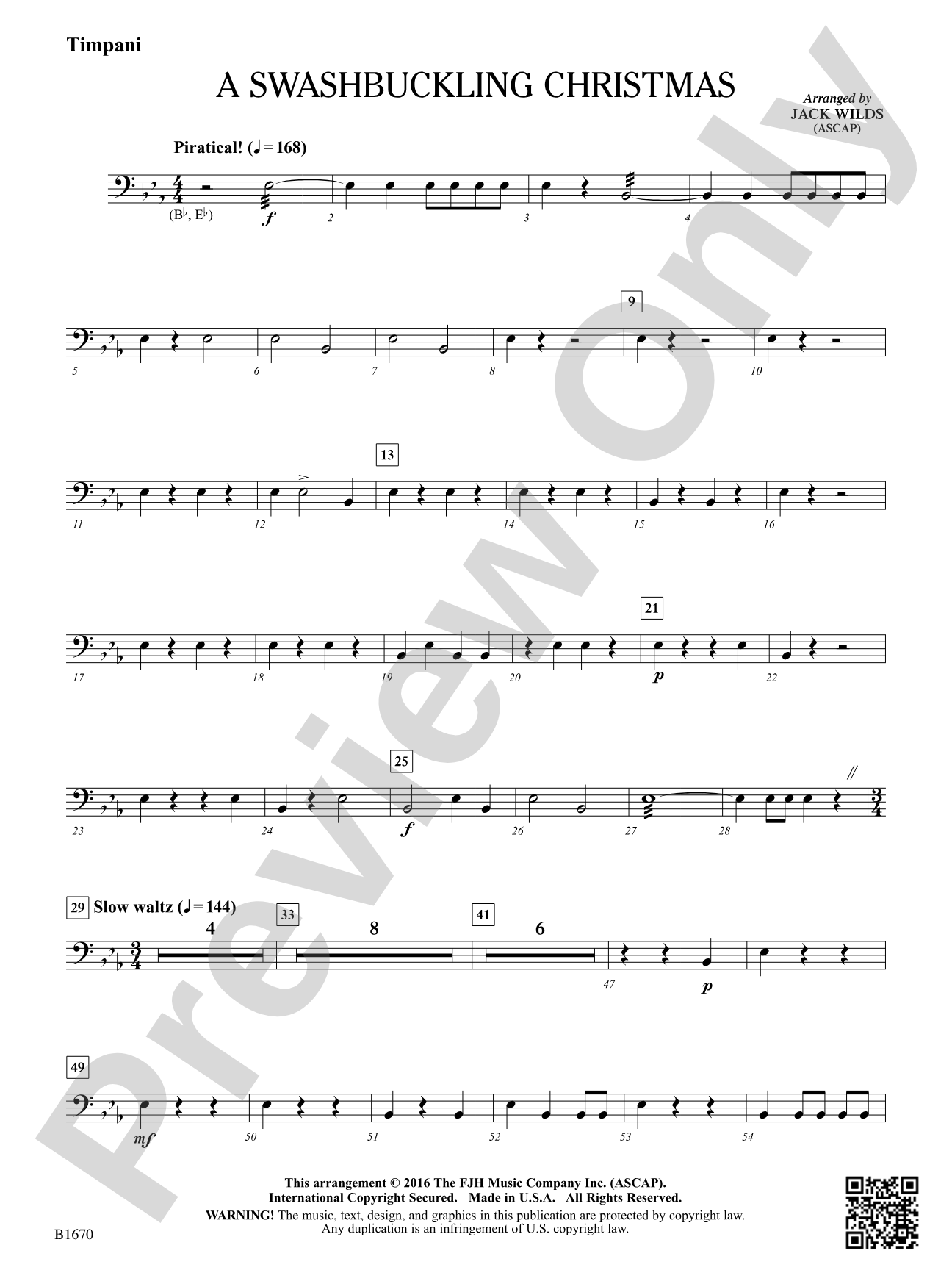 A Swashbuckling Christmas: Timpani