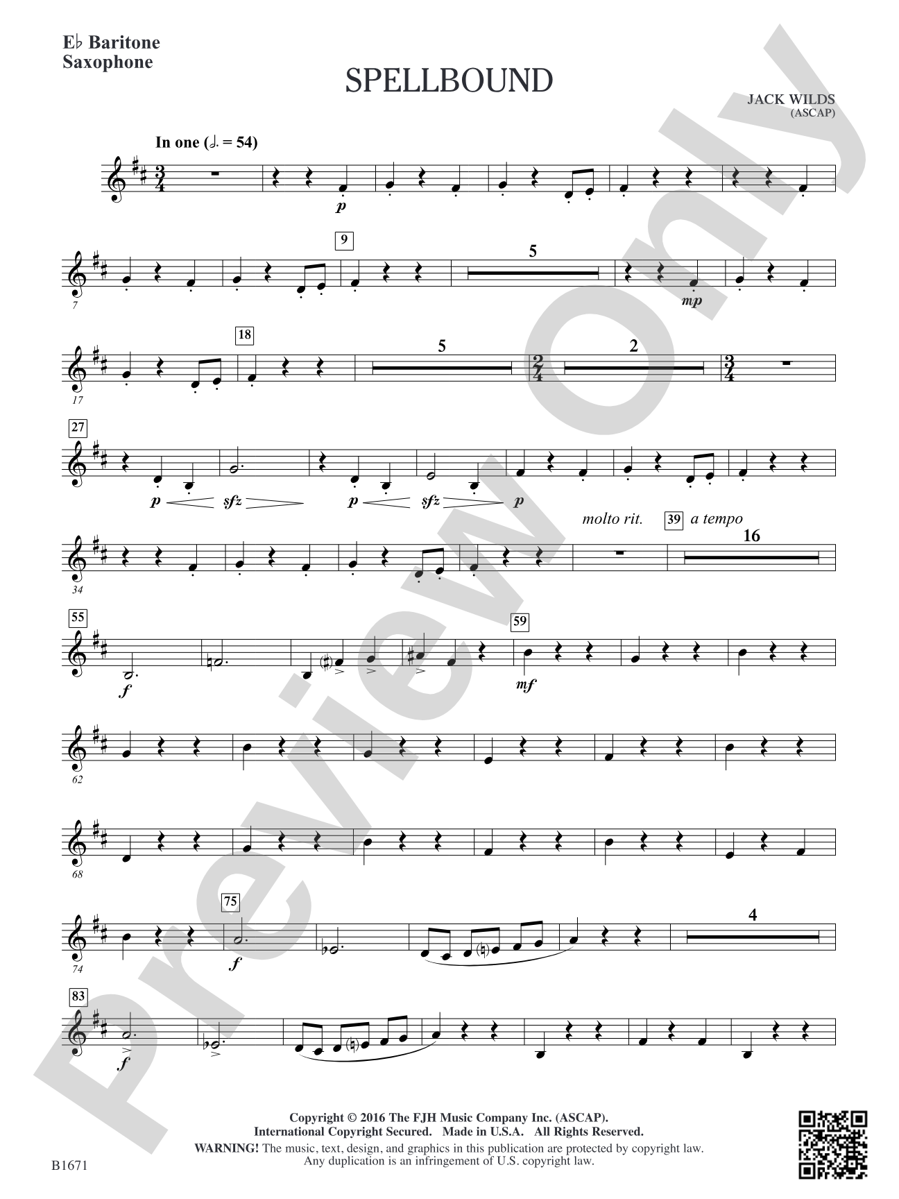 Spellbound: E-flat Baritone Saxophone