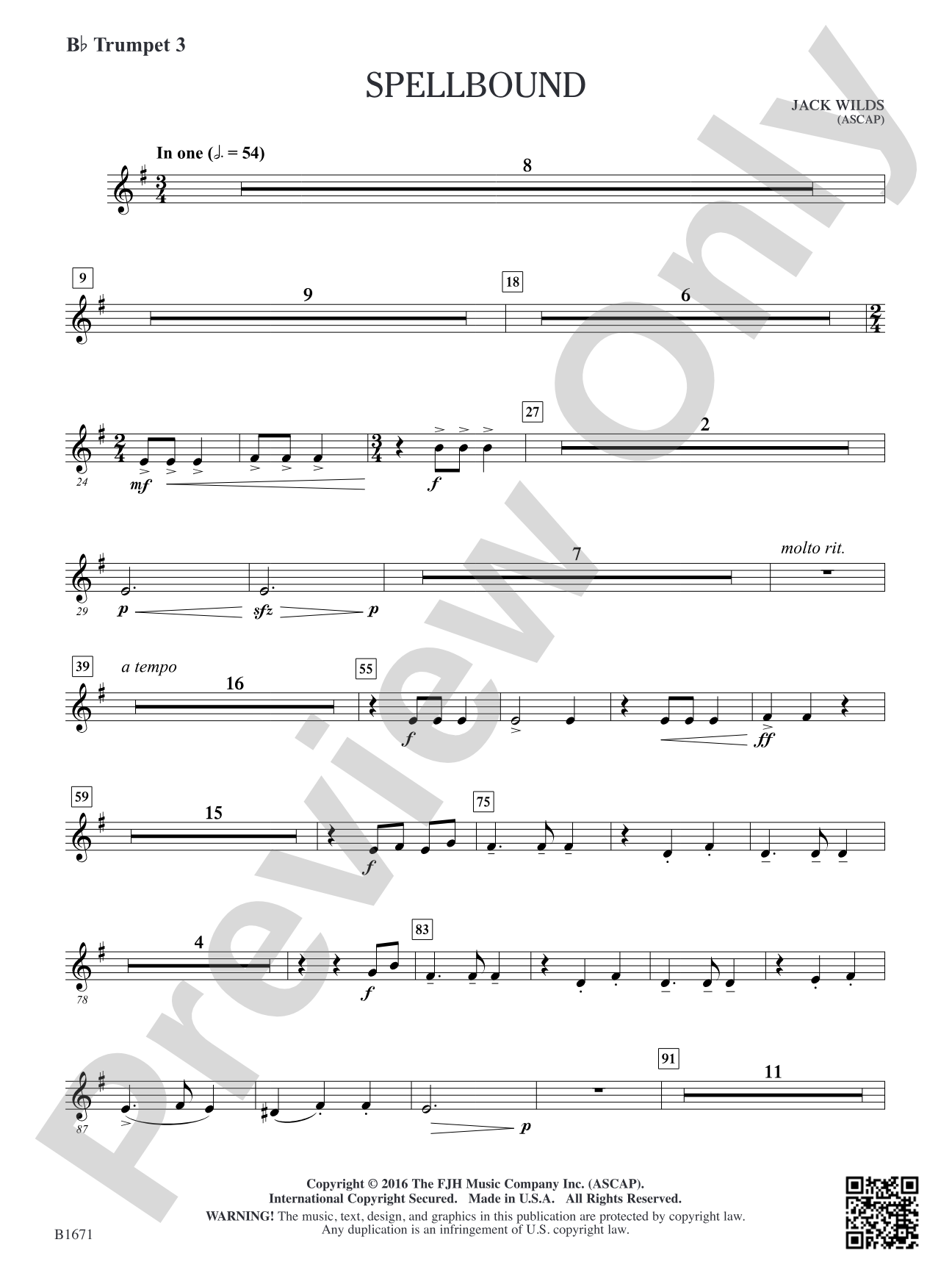 Spellbound: B-flat Trumpet 3