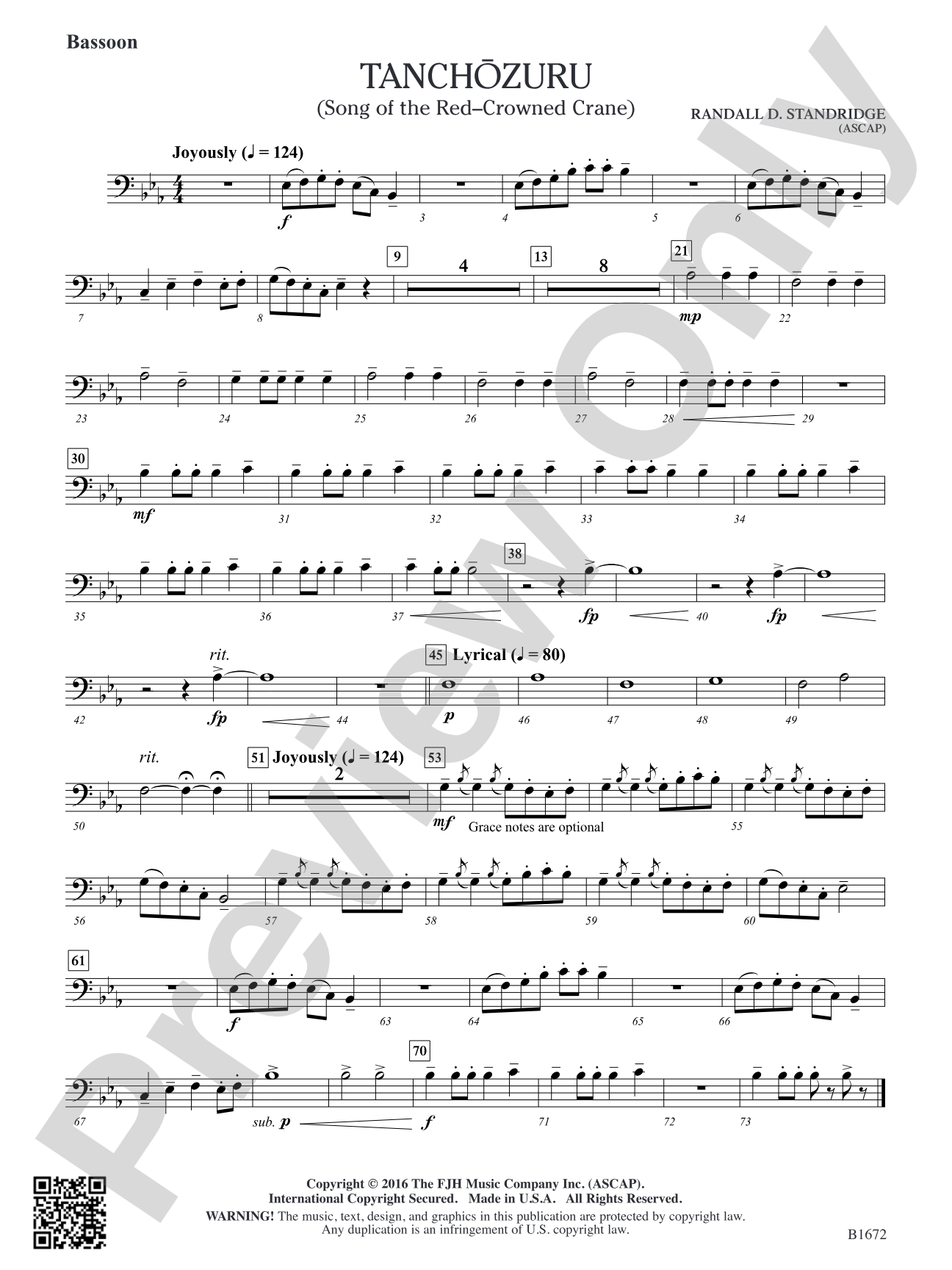 Tanchozuru: Bassoon