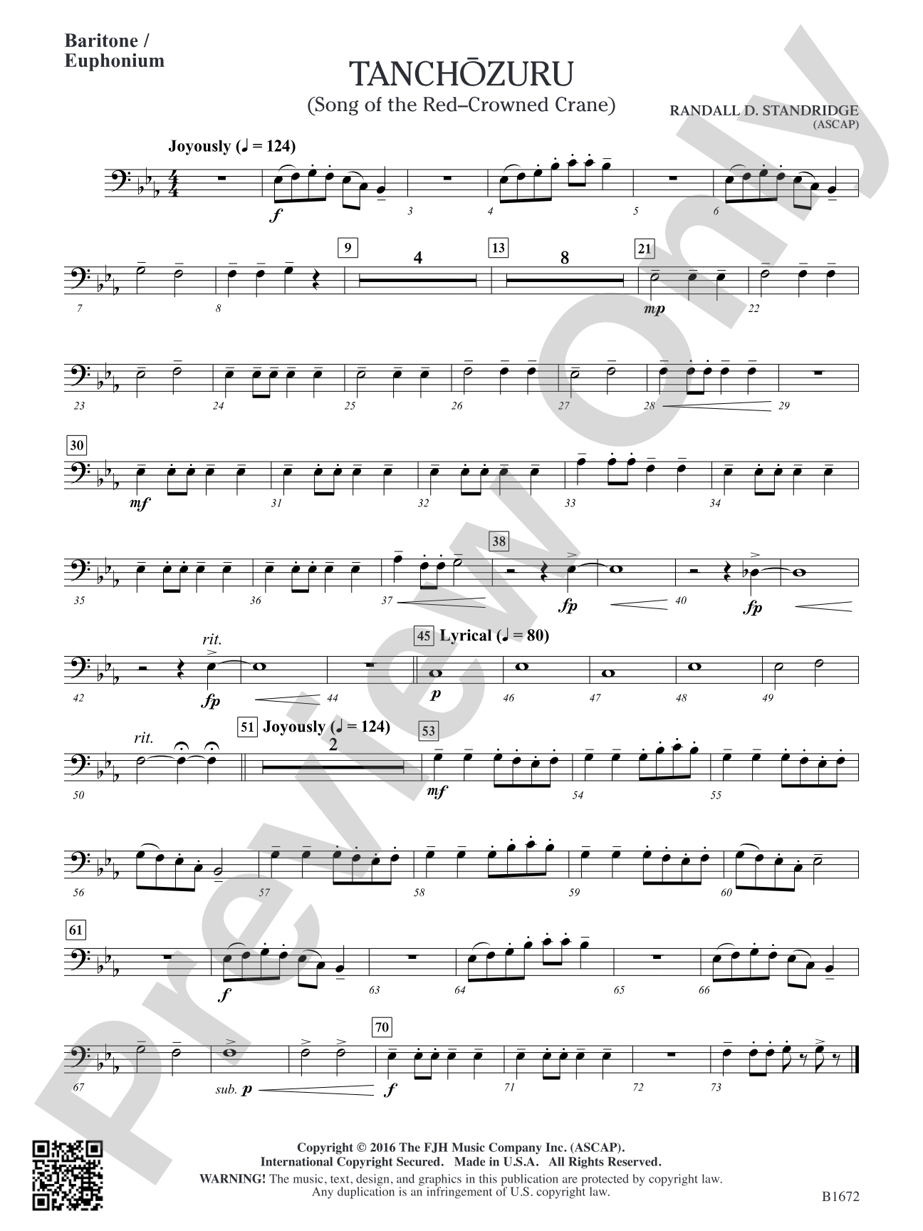 Tanchozuru: Baritone / Euphonium
