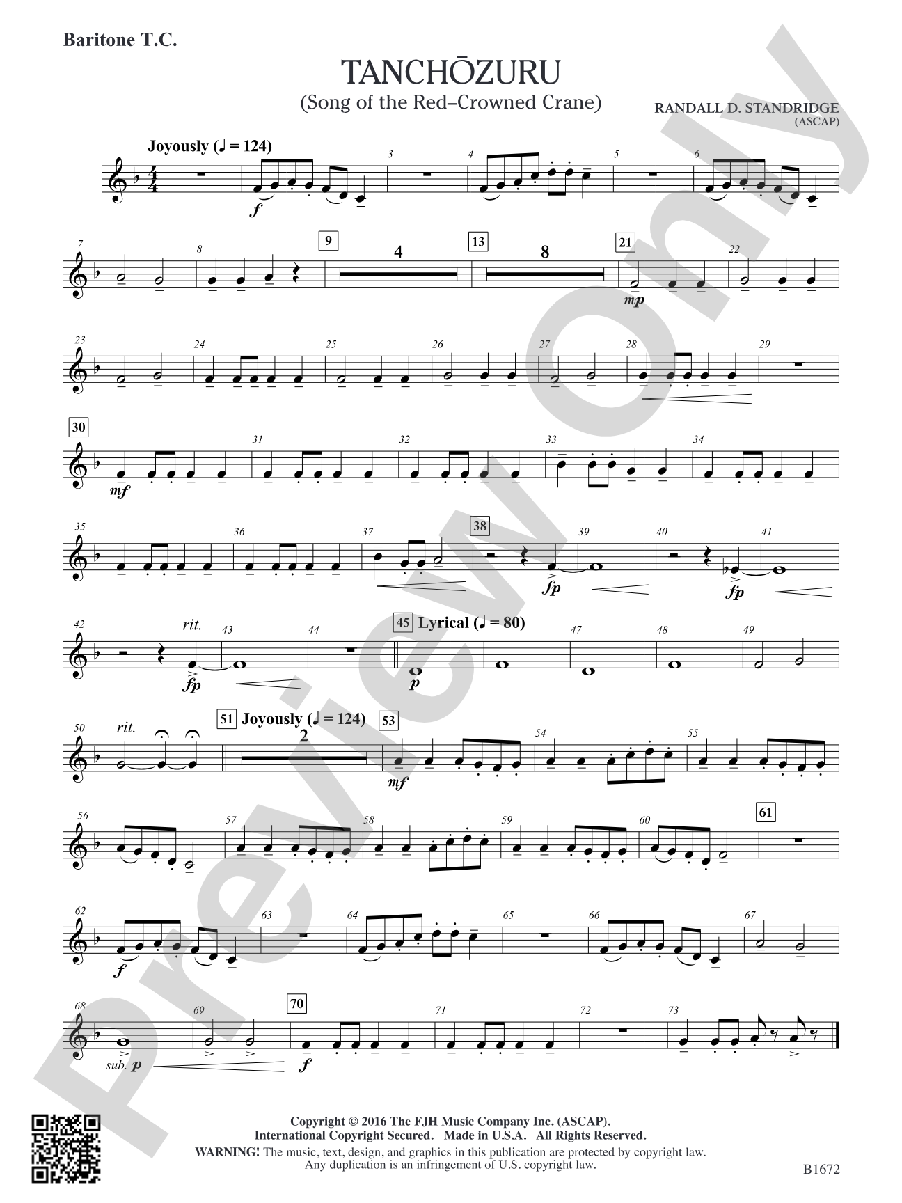 Tanchozuru: Baritone T.C.