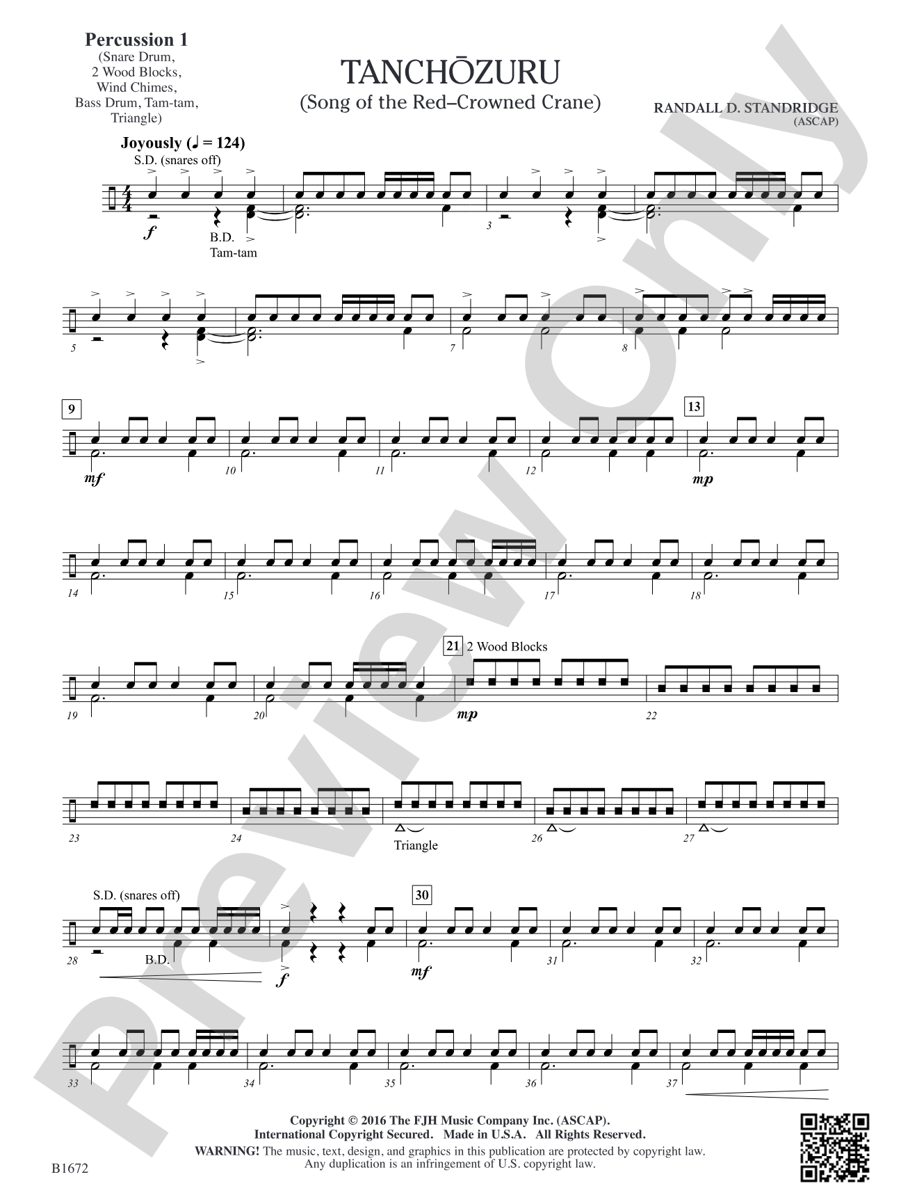 Tanchozuru: Percussion 1