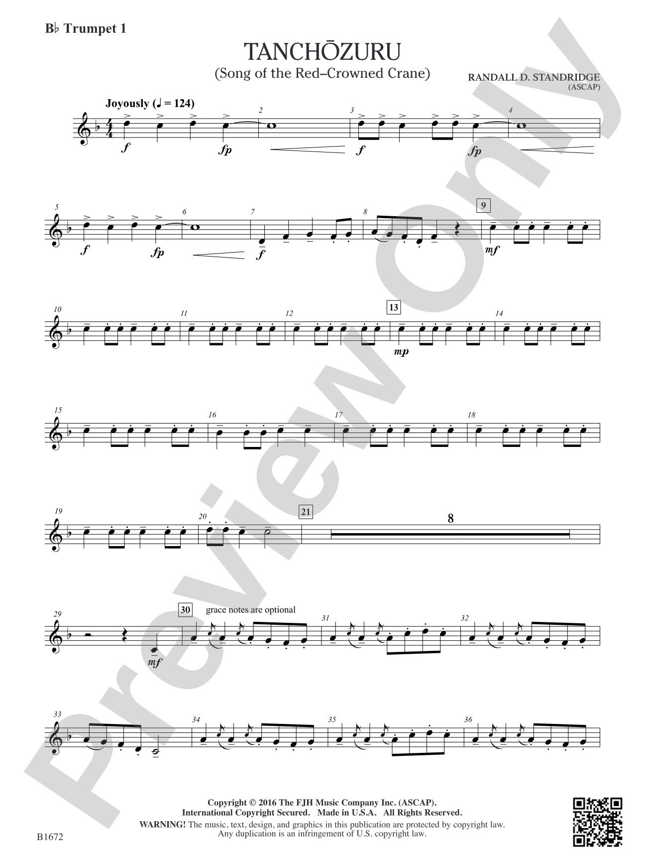 Tanchozuru: B-flat Trumpet 1