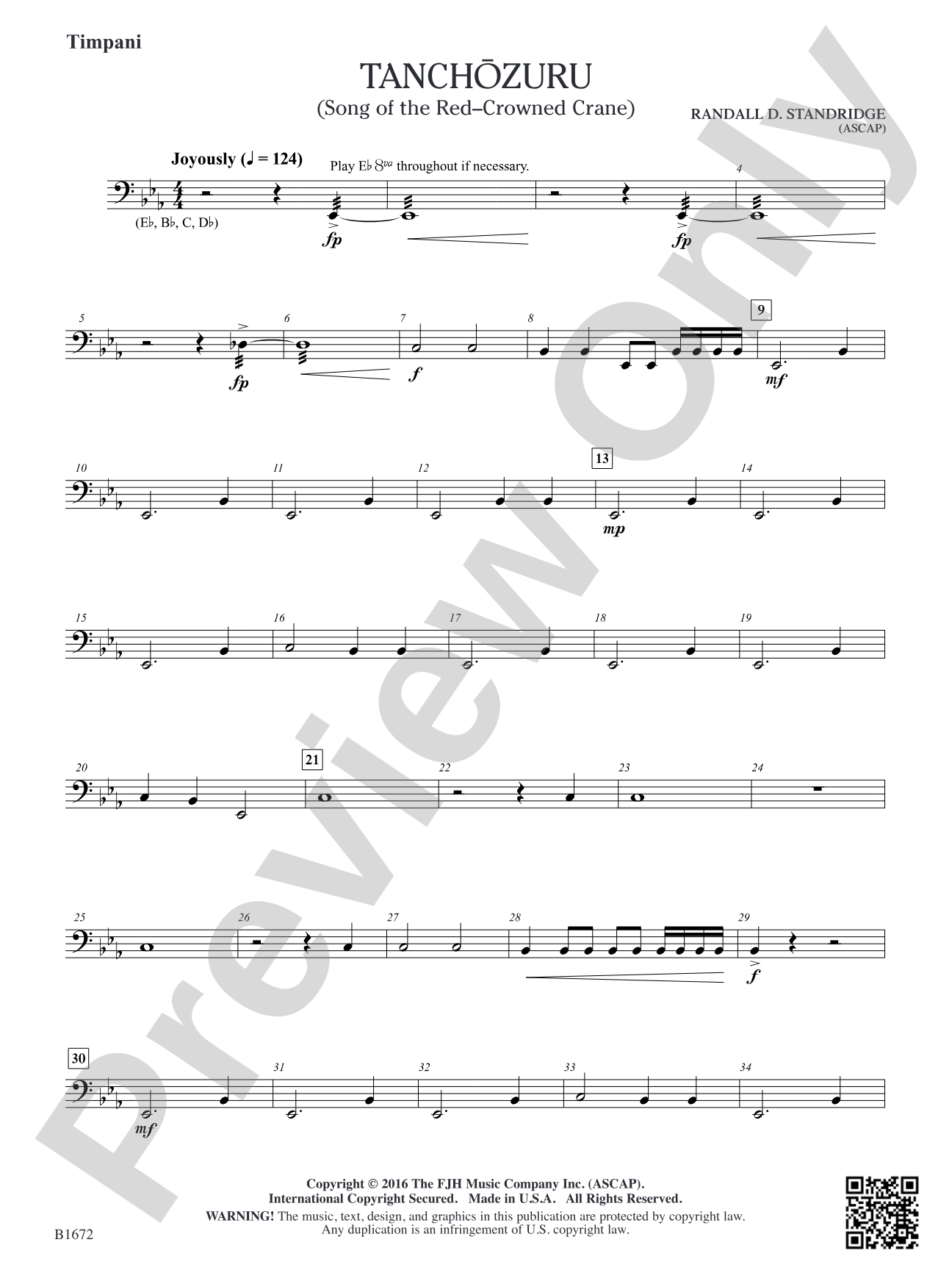 Tanchozuru: Timpani