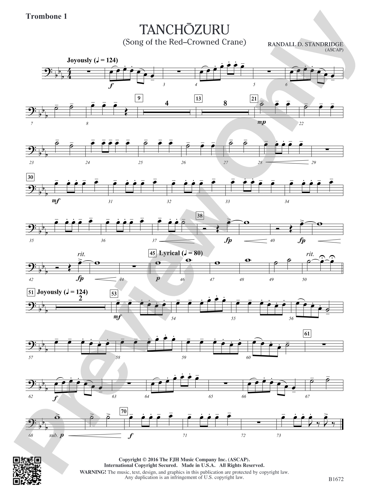 Tanchozuru: Trombone 1