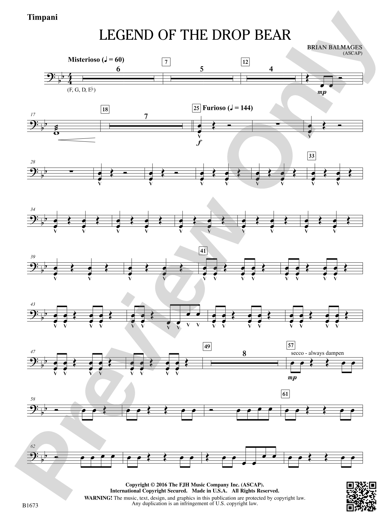 Legend of the Drop Bear: Timpani