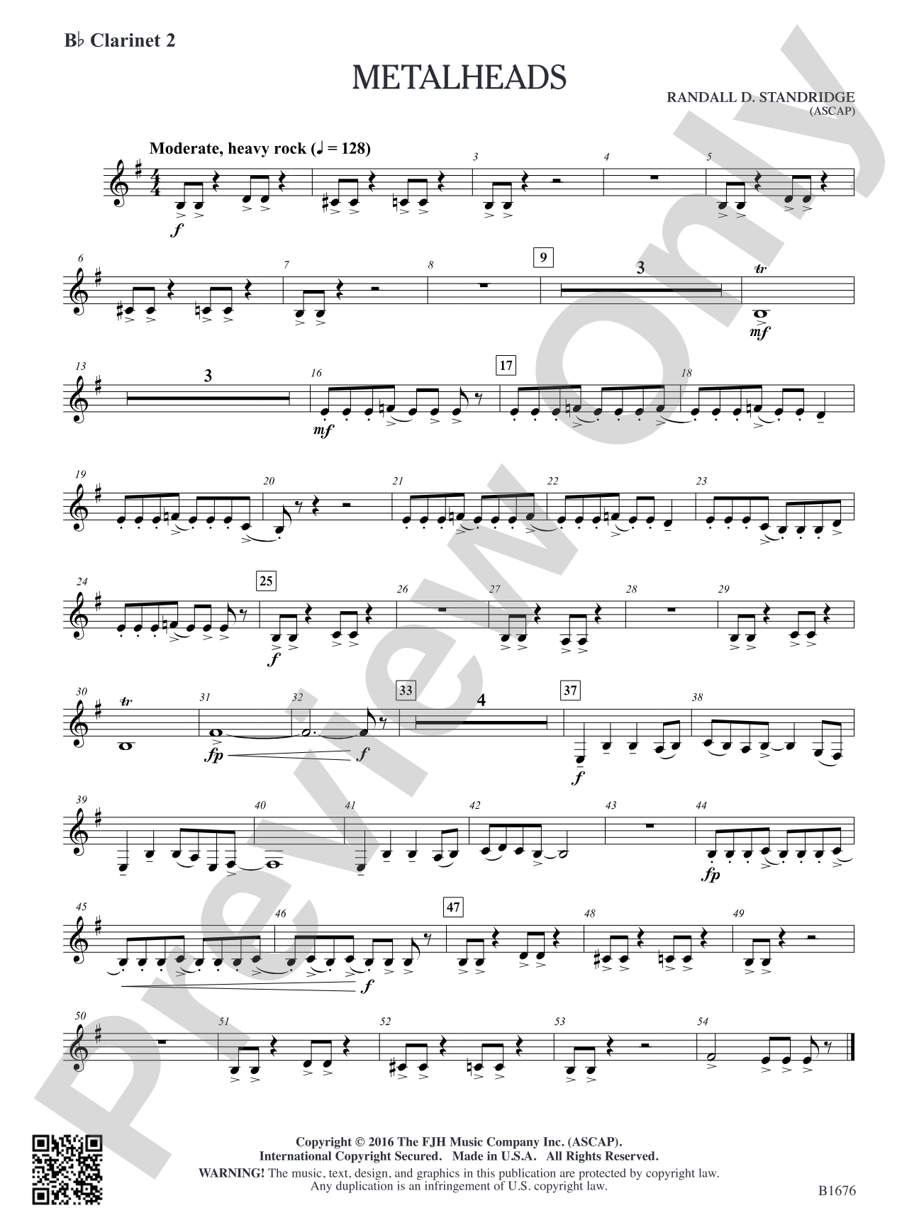 Metalheads: B-flat Clarinet 2