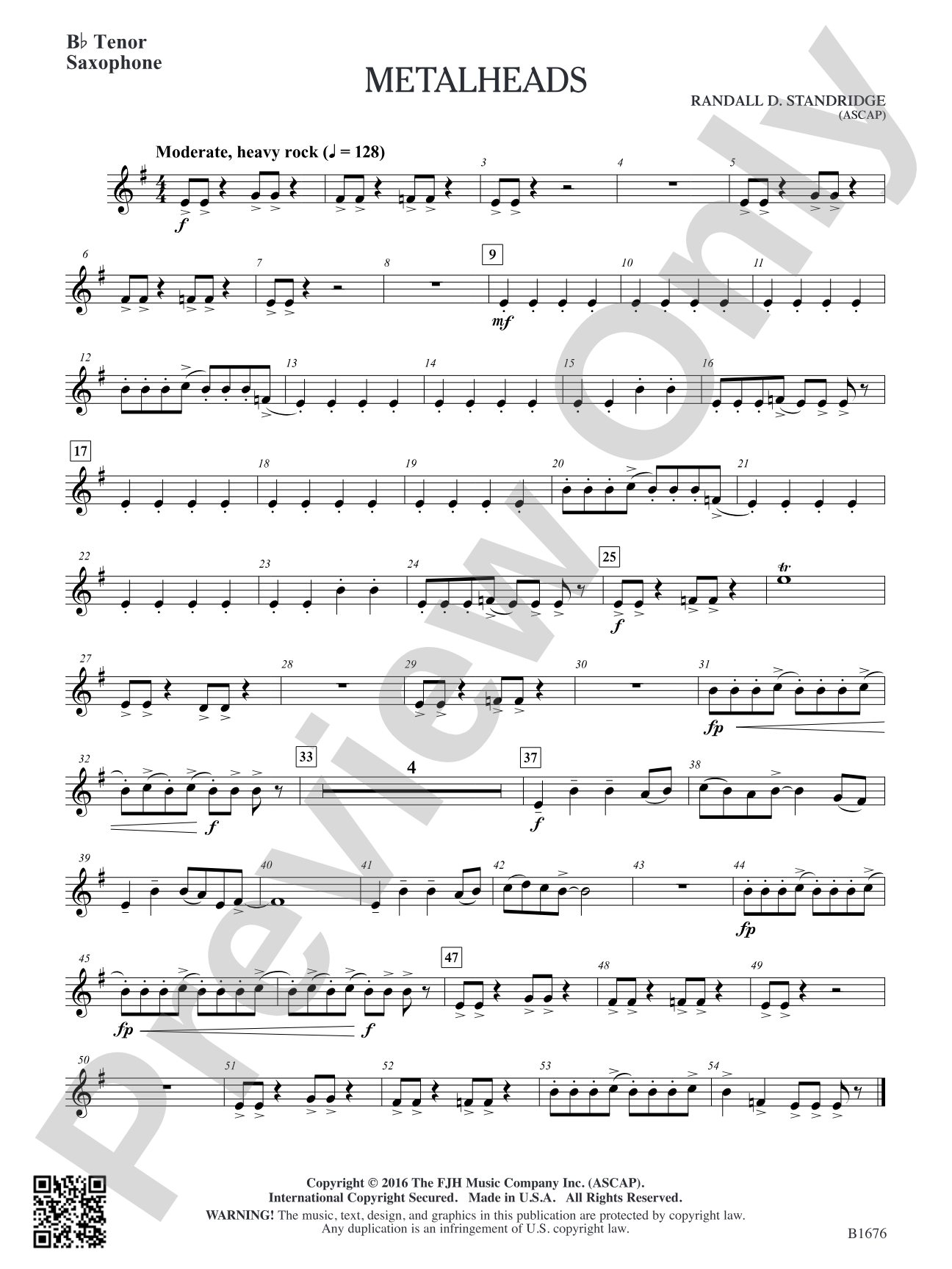 Metalheads: B-flat Tenor Saxophone