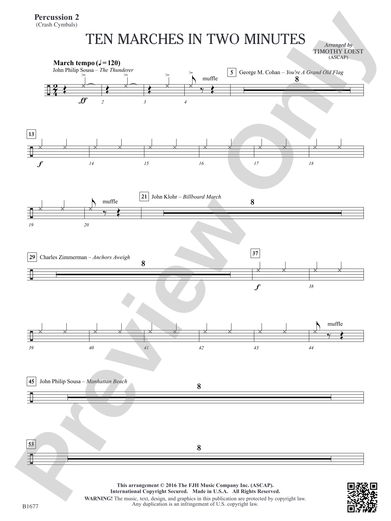 Ten Marches in Two Minutes: Percussion 2