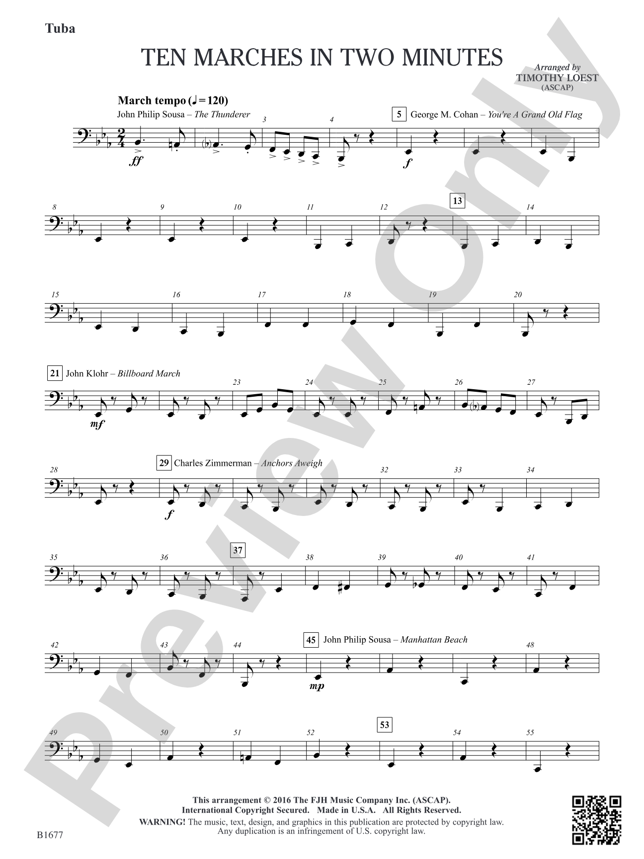 Ten Marches in Two Minutes: Tuba